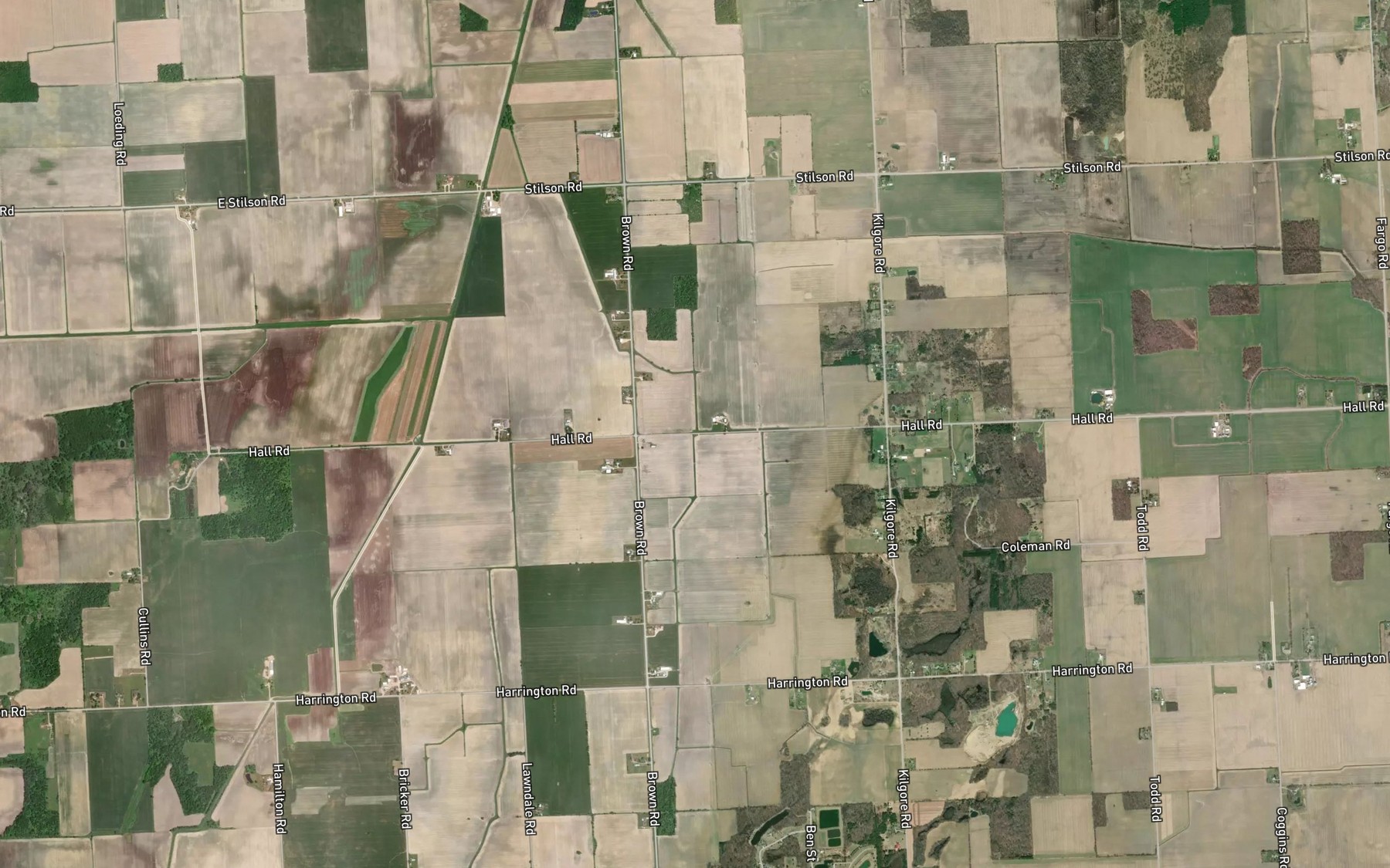 Satellite map of the French Drain