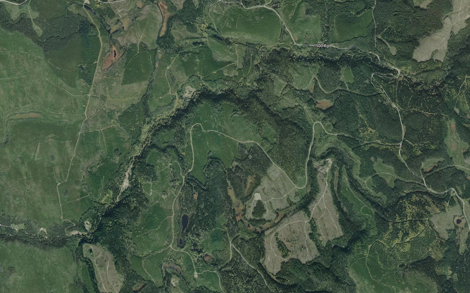 Satellite map of the Tom Creek