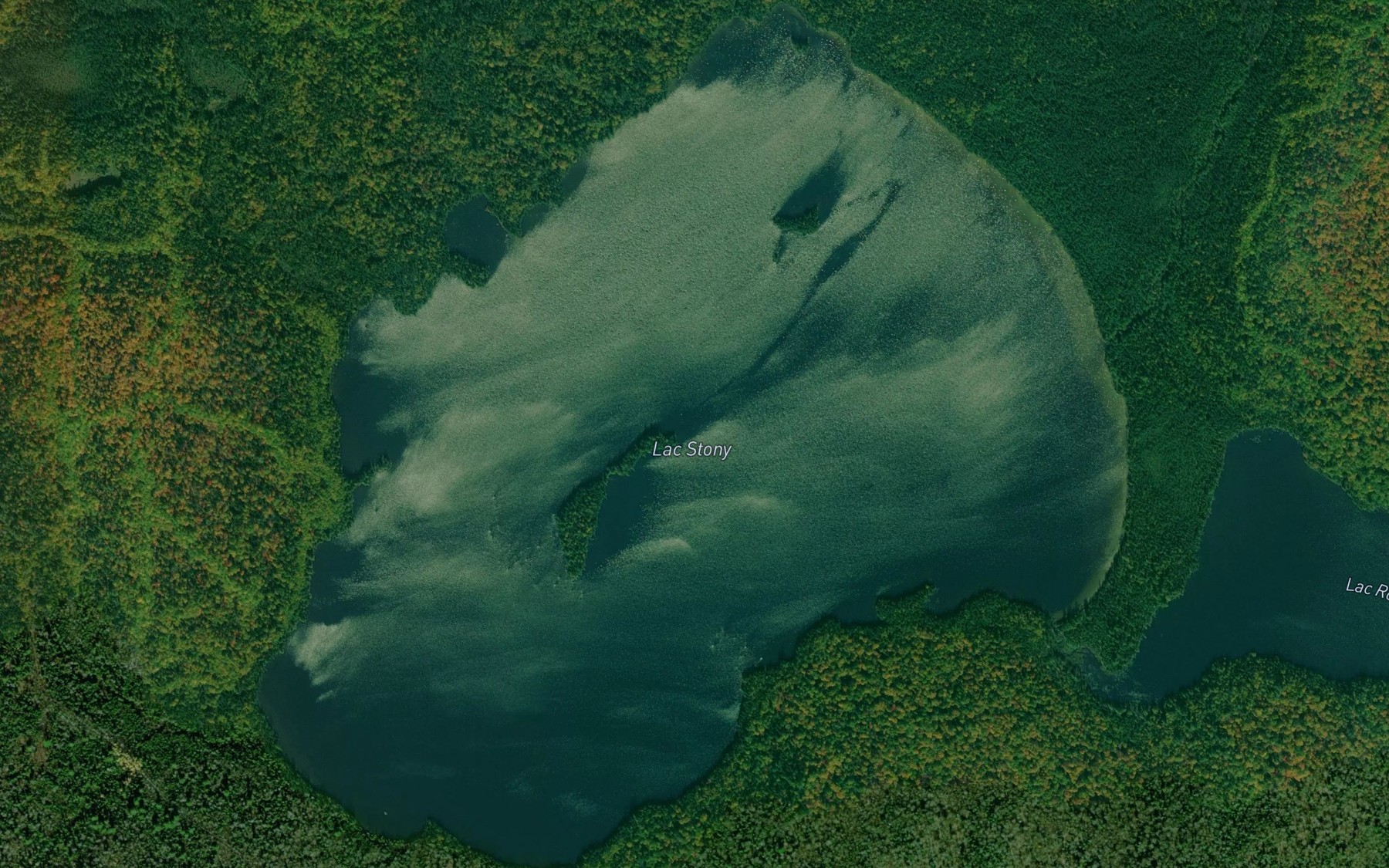 Satellite map of the Lac Stony
