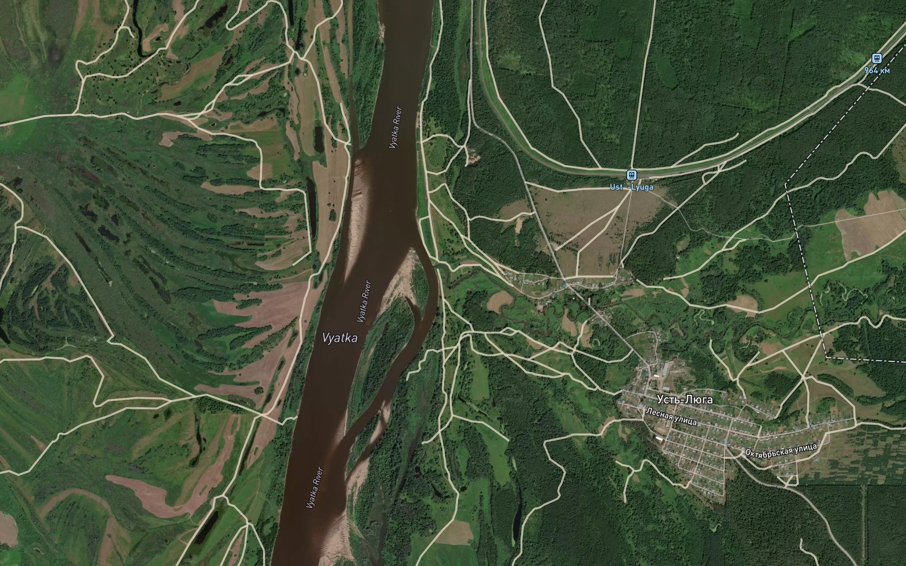 Satellite map of the Lyuga