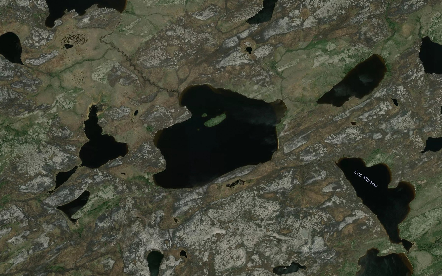 Satellite map of the Lac Amikwawapach