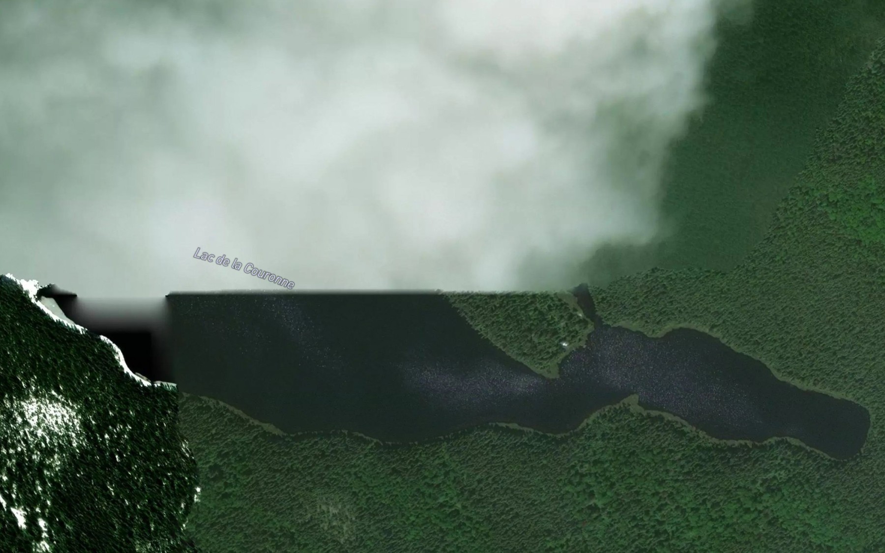 Satellite map of the Lac de la Couronne