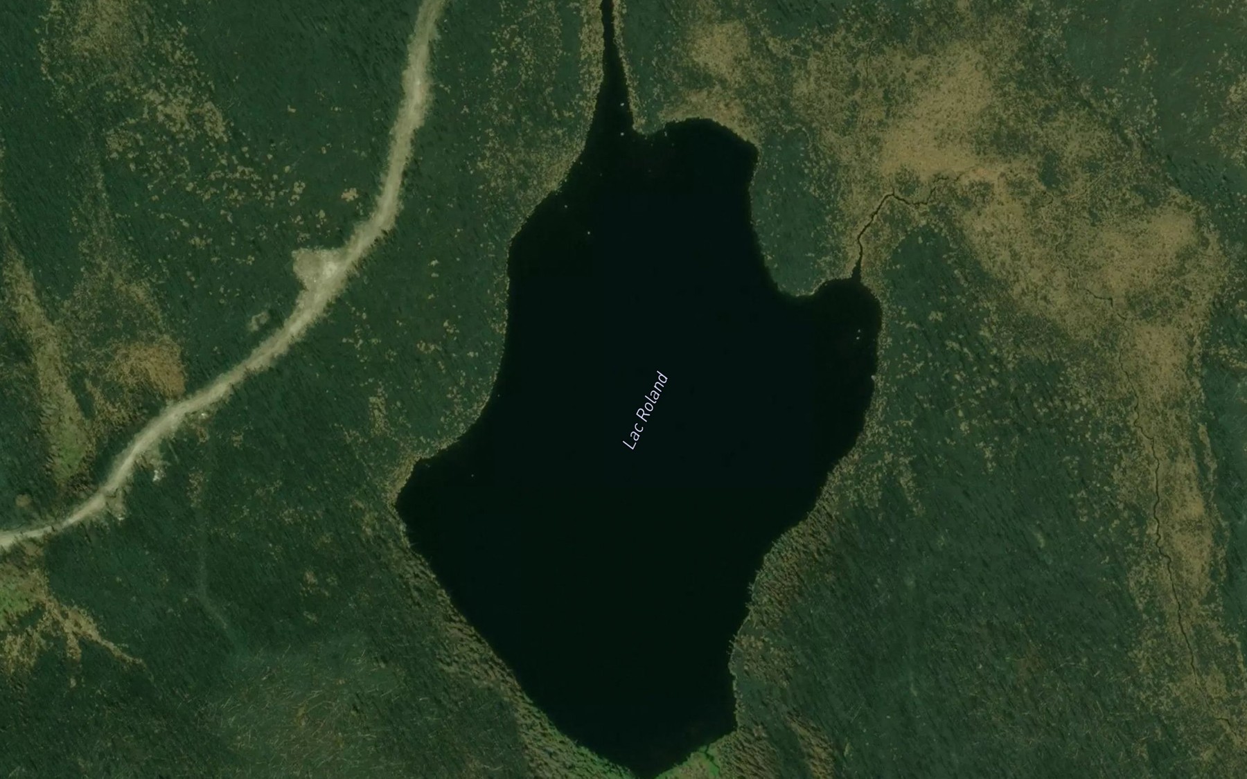 Satellite map of the Lac Roland