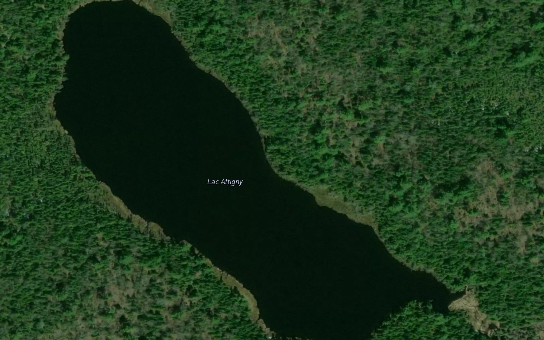 Satellite map of the Lac Attigny