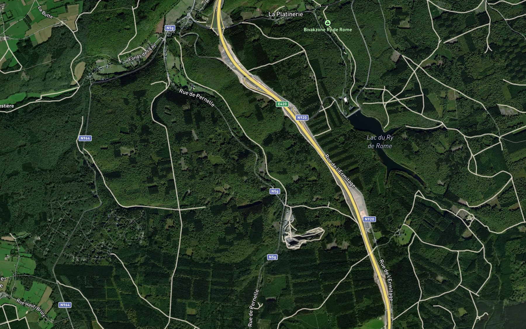 Satellite map of the Ruisseau de la Forge du Prince