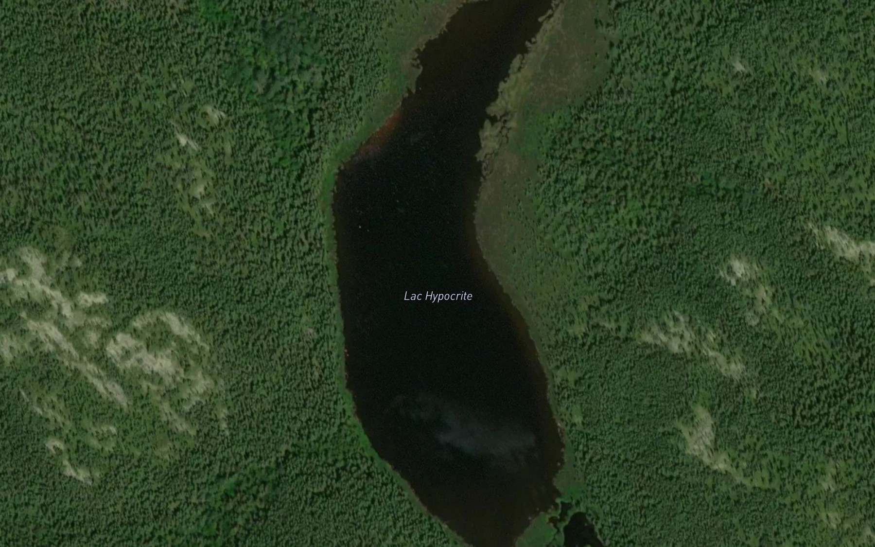 Satellite map of the Lac Hypocrite