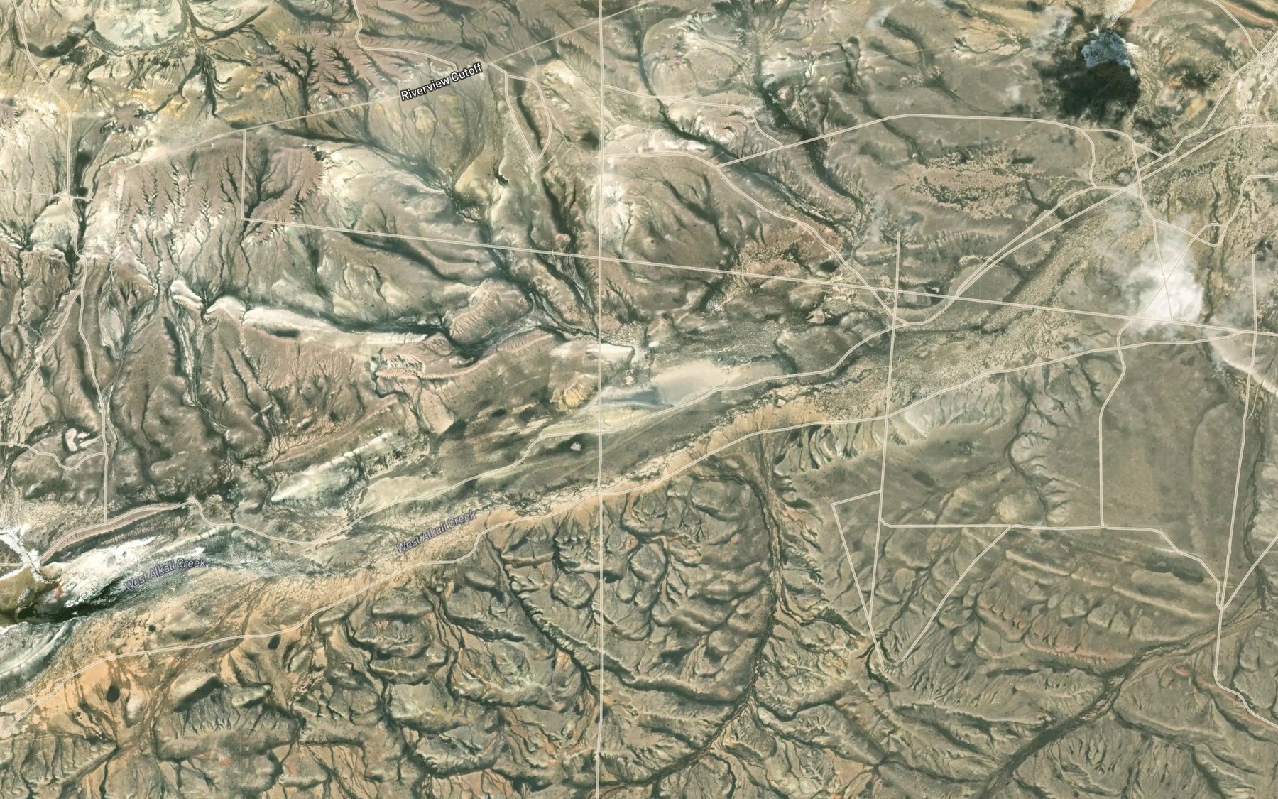 Satellite map of the Grassy Lake