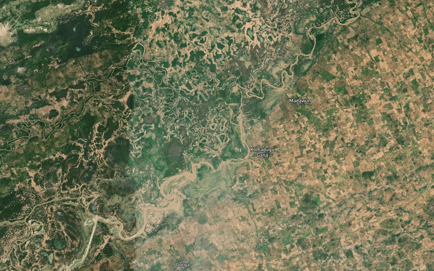 Satellite map of the Komadugu Gana