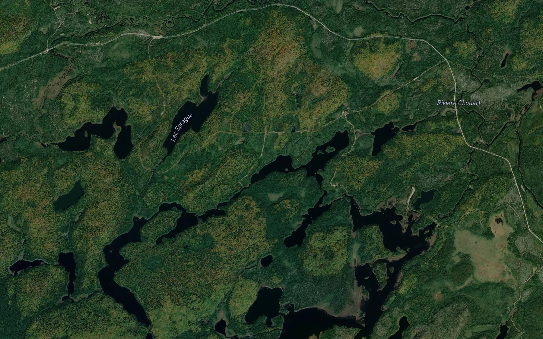 Satellite map of the Lac Samson
