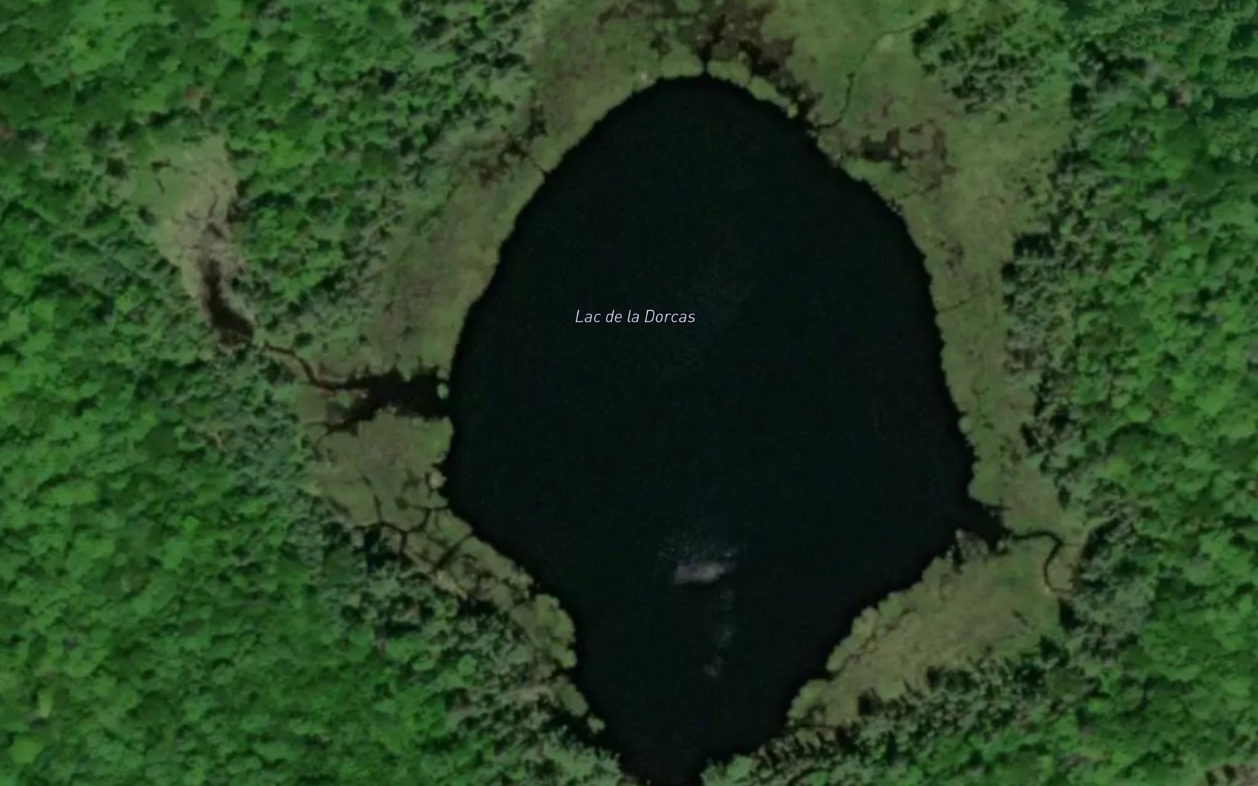 Satellite map of the Lac de la Dorcas
