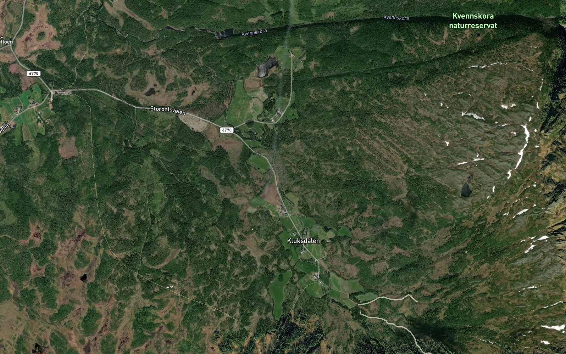 Satellite map of the Kvennhusfossen