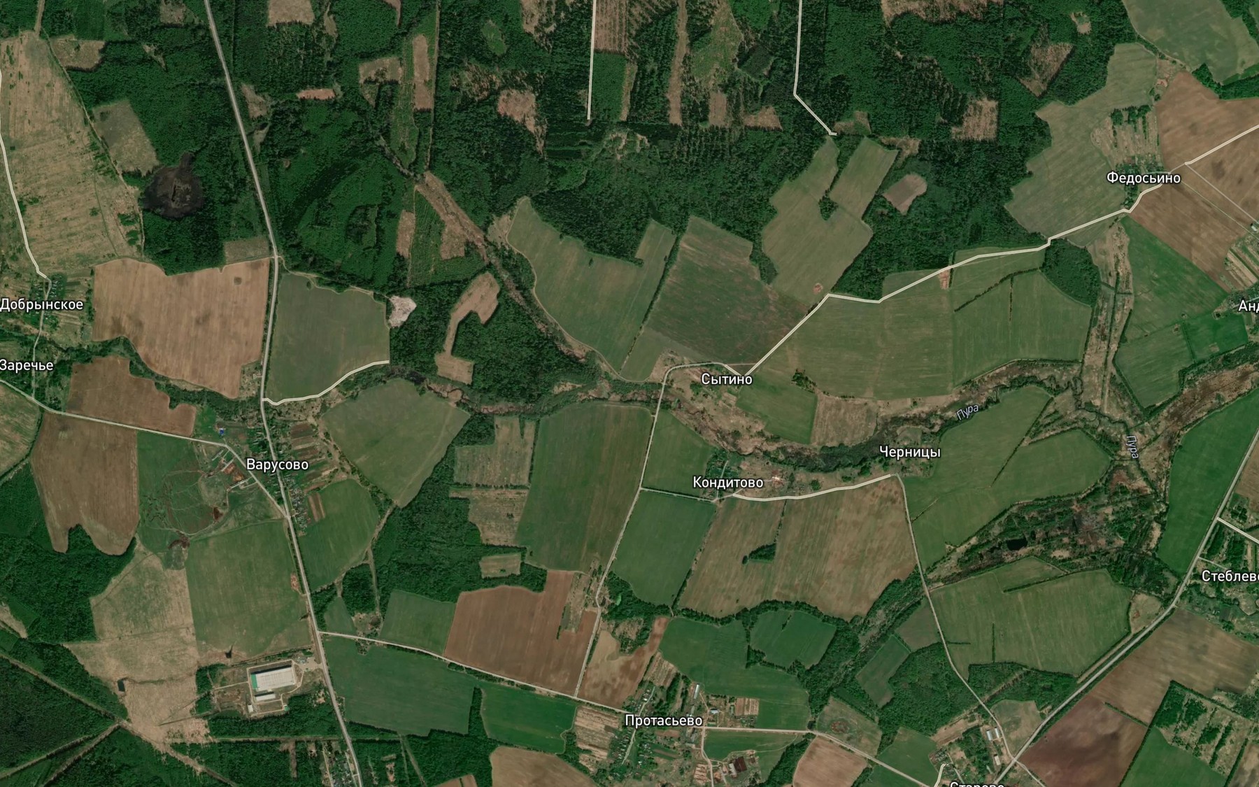 Satellite map of the Chernava