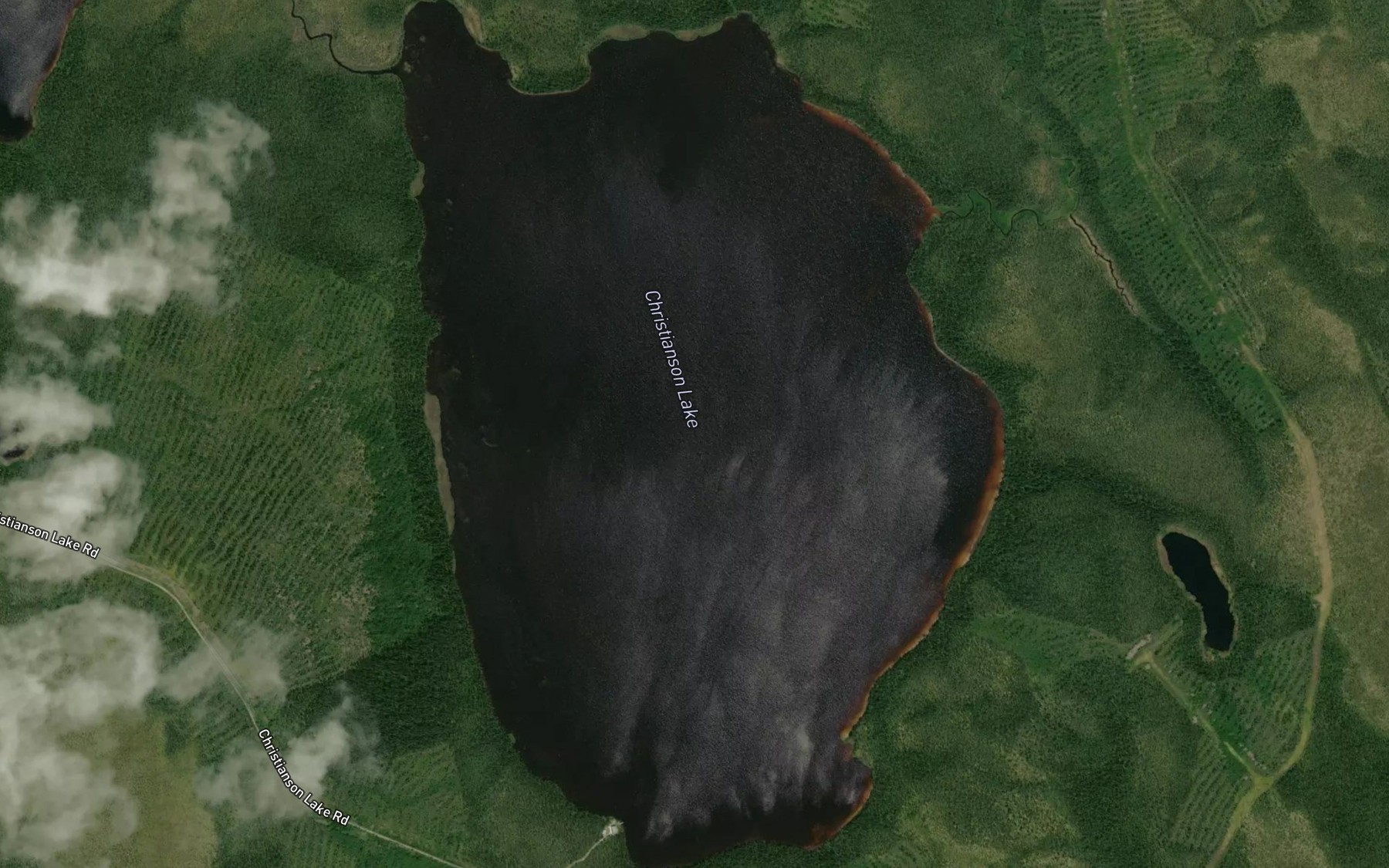 Satellite map of the Christianson Lake
