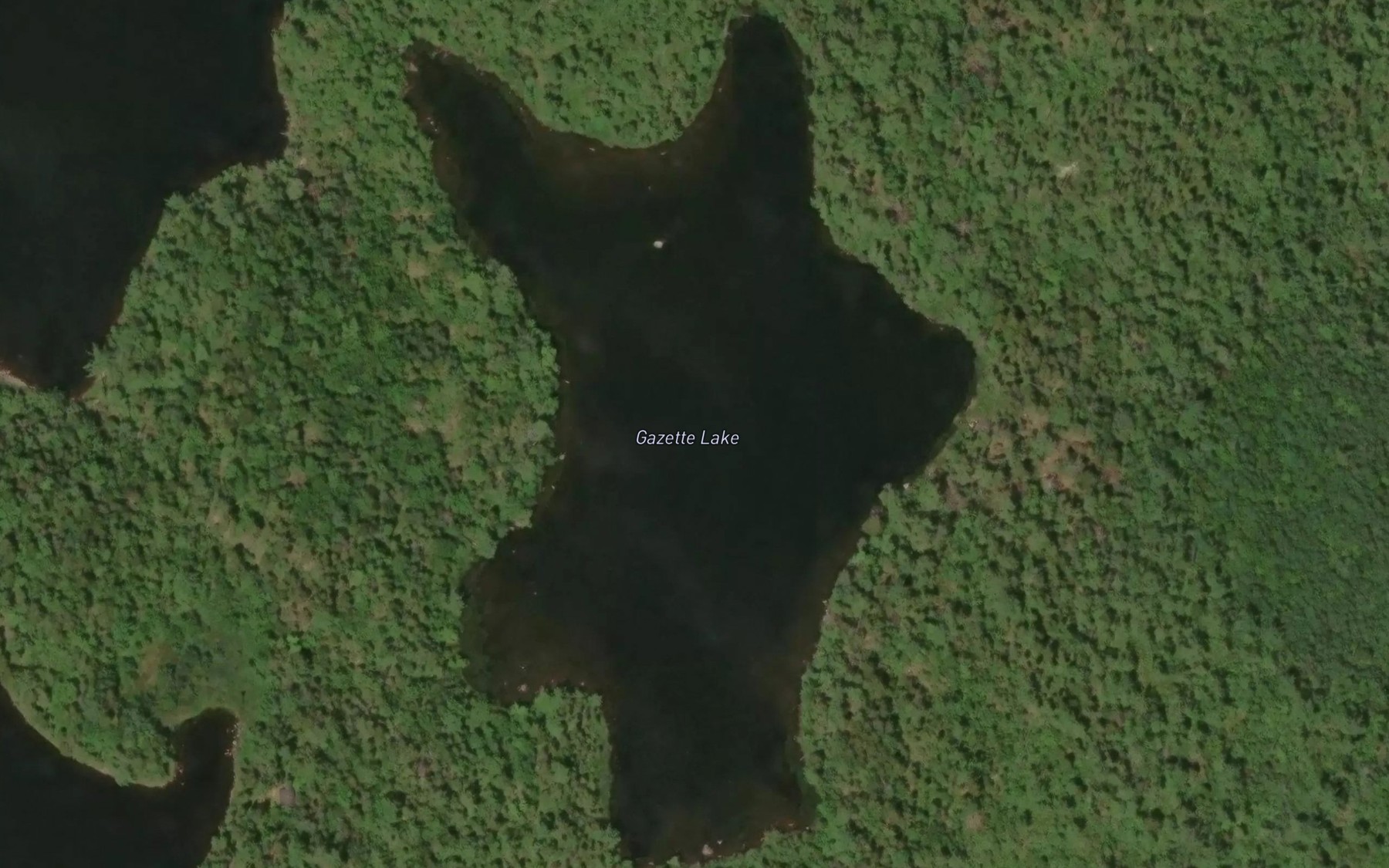 Satellite map of the Gazette Lake