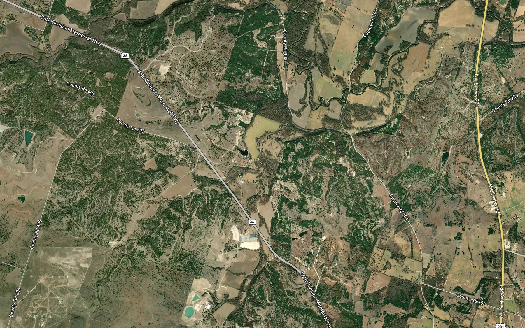 Satellite map of the Little Bear Creek
