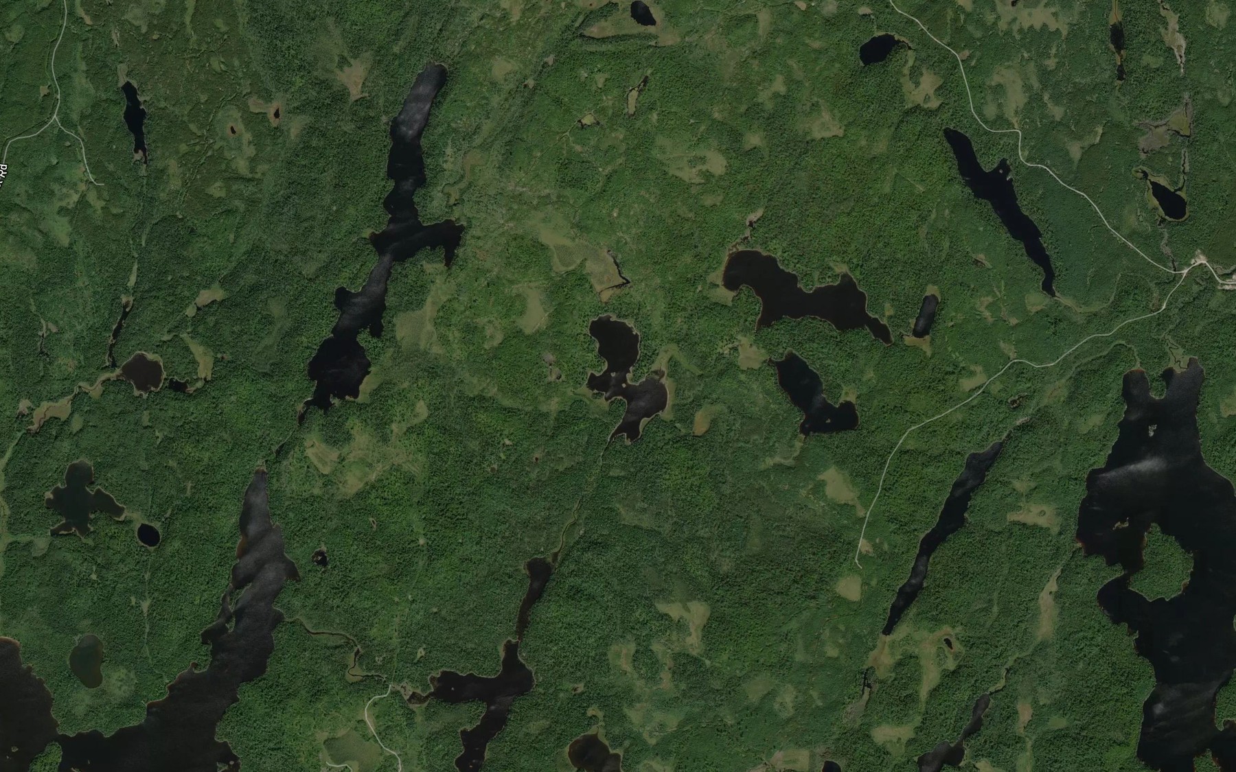 Satellite map of the Lost Moose Lake