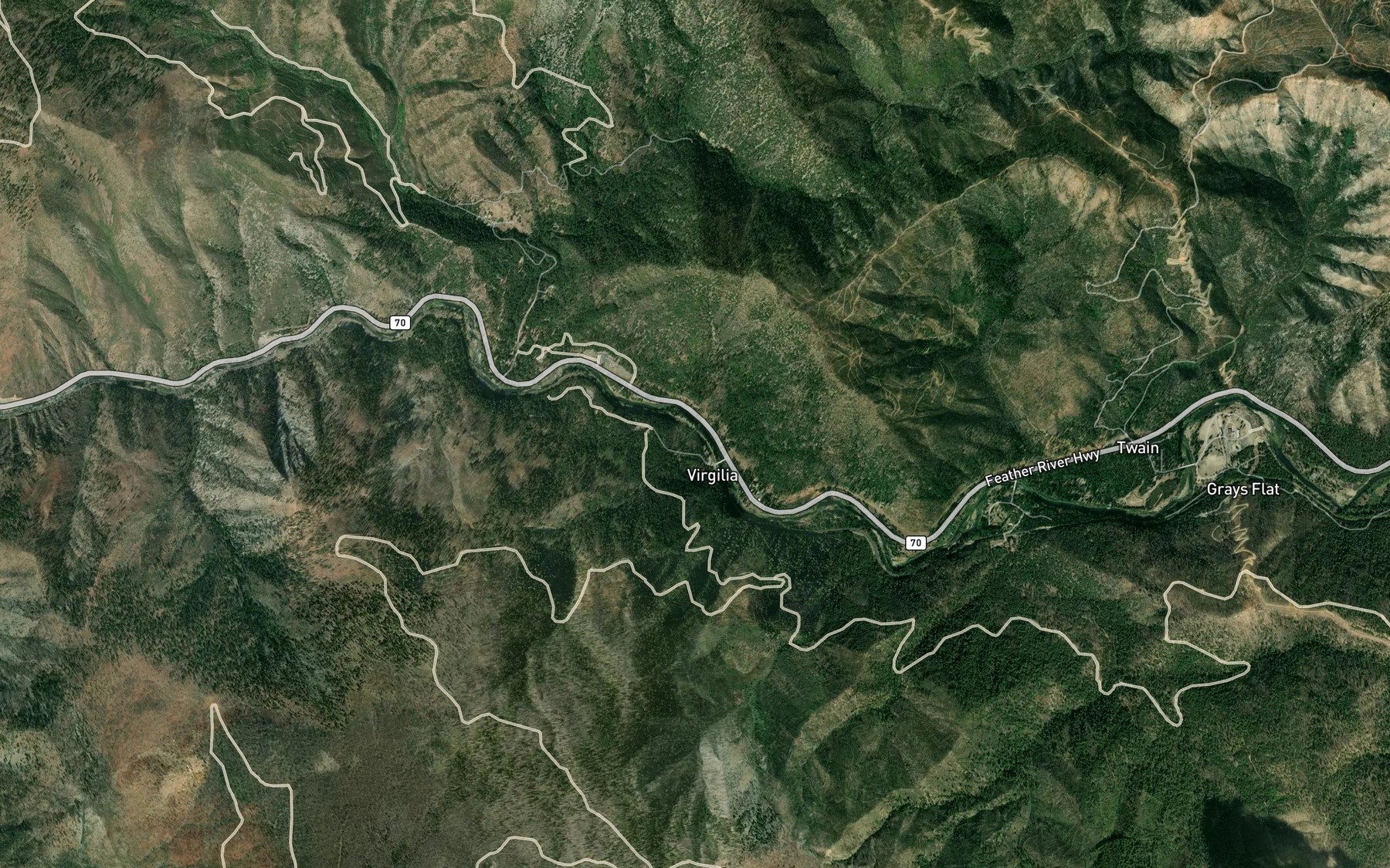 Satellite map of the York Creek