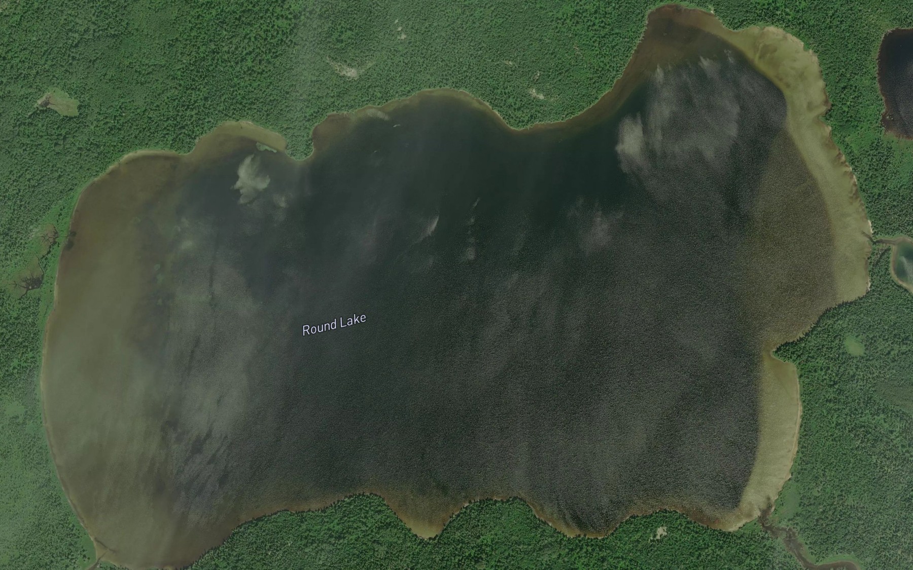 Satellite map of the Round Lake