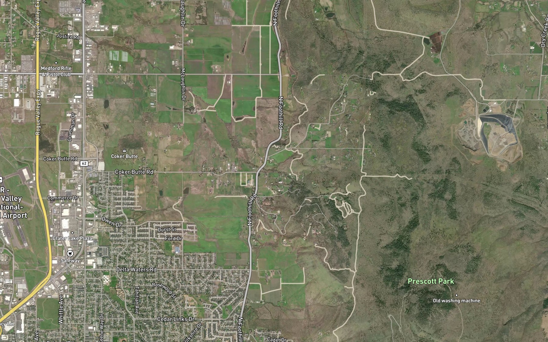 Satellite map of the North Branch Swanson Creek