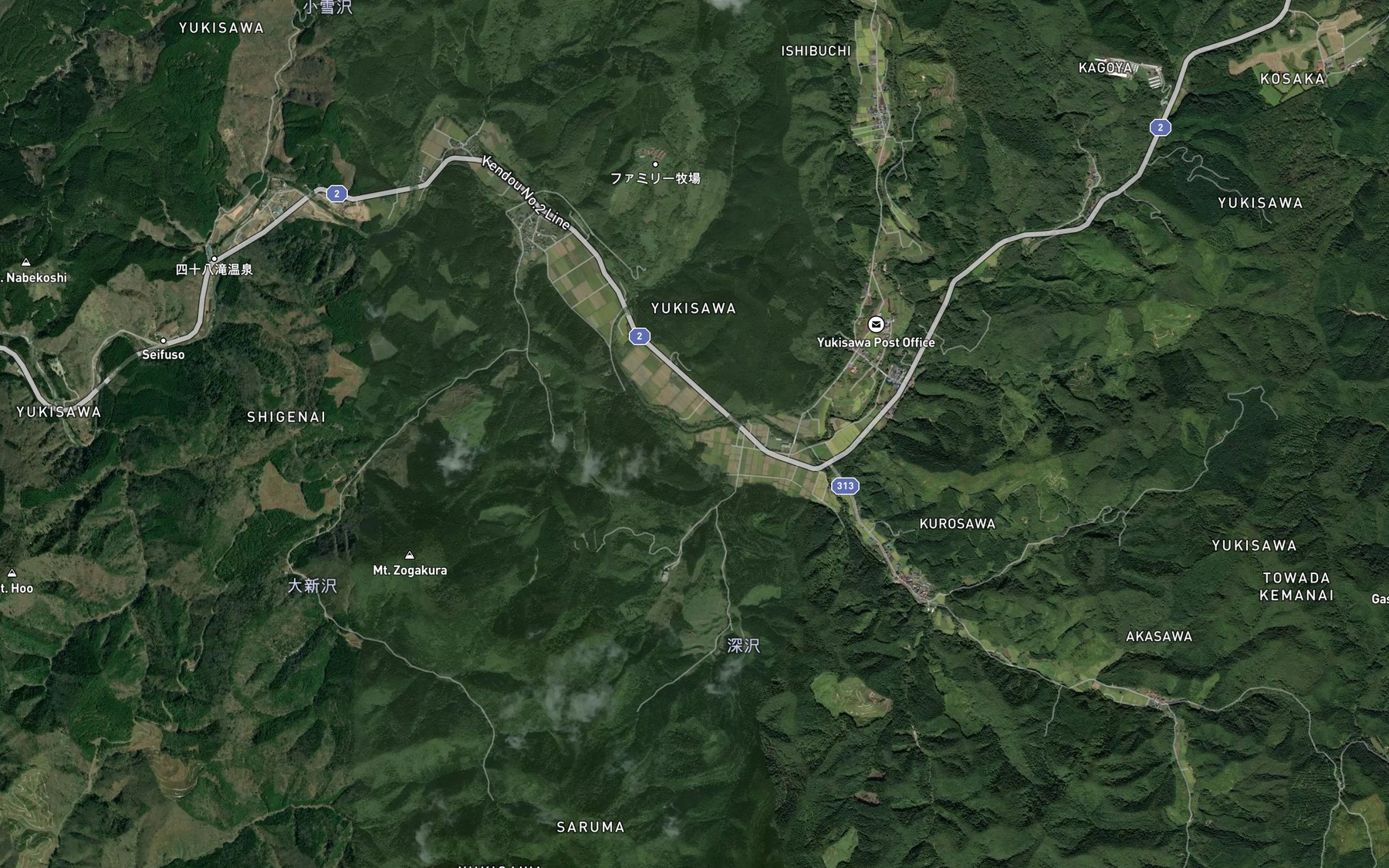 Satellite map of the Fuka Zawa