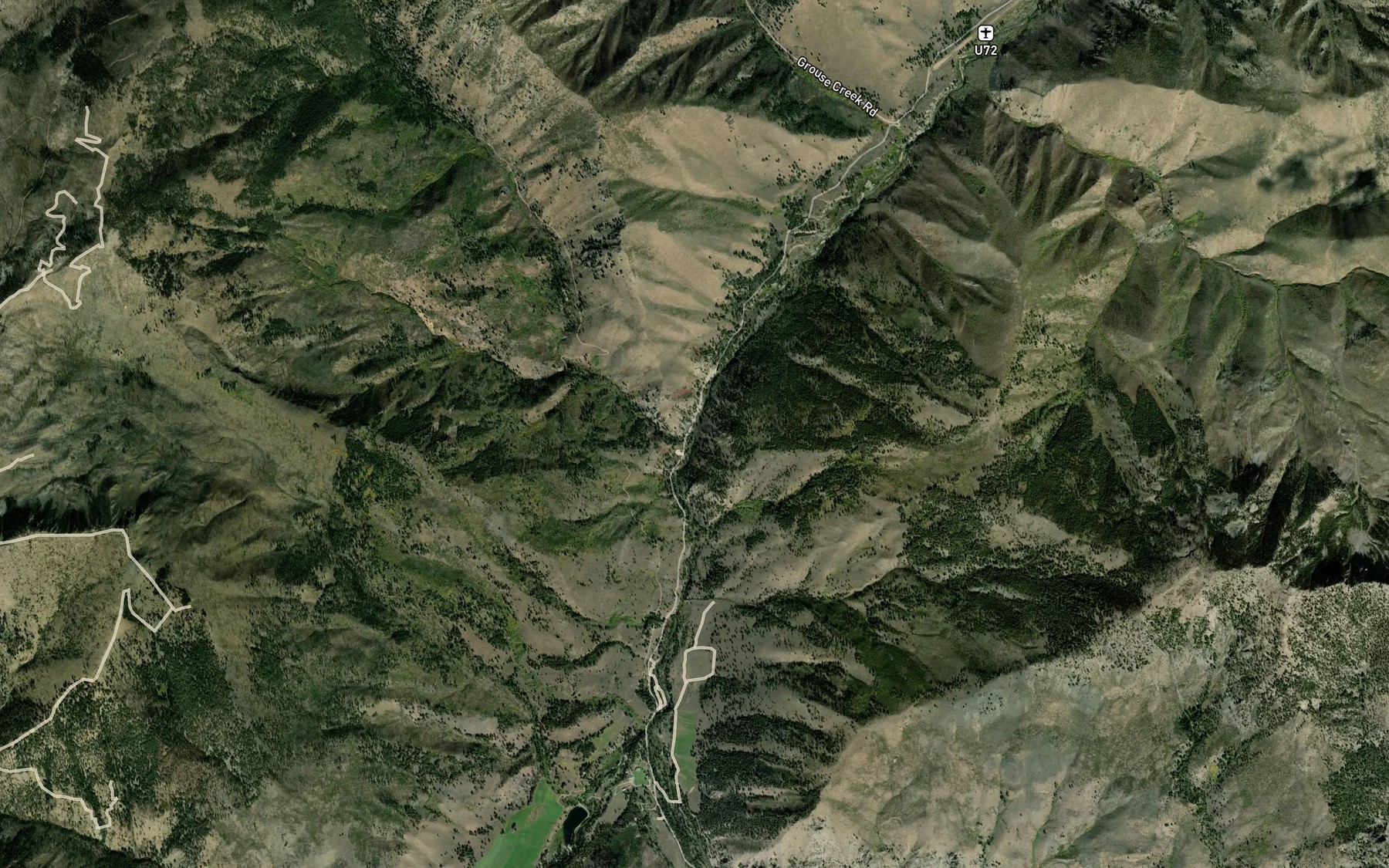 Satellite map of the Canyon Creek