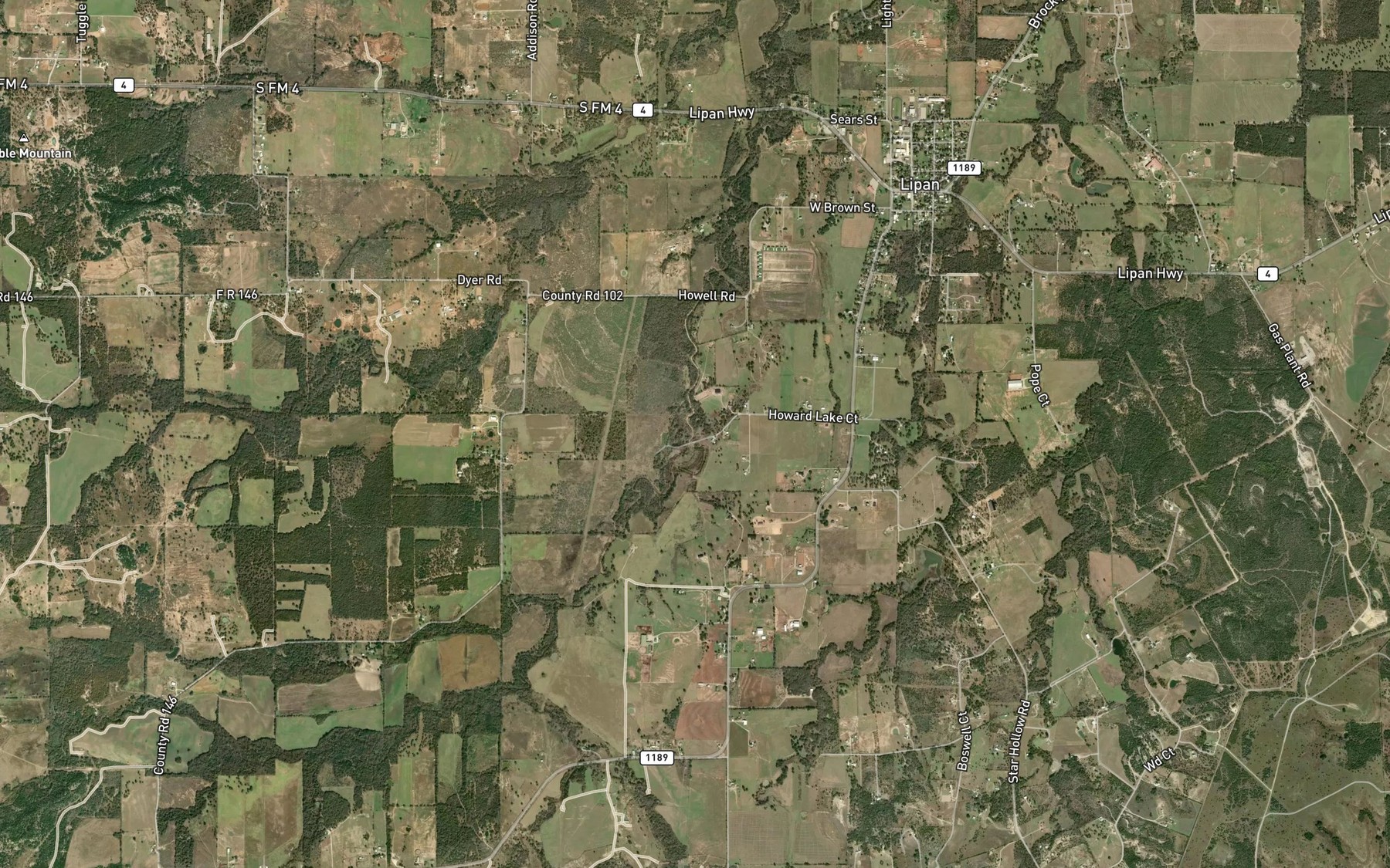 Satellite map of the Baileys Lake