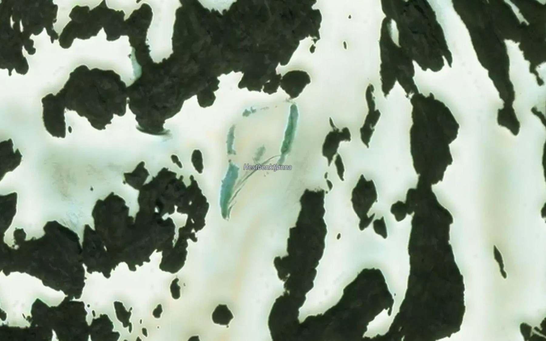 Satellite map of the Hestbenktjorna