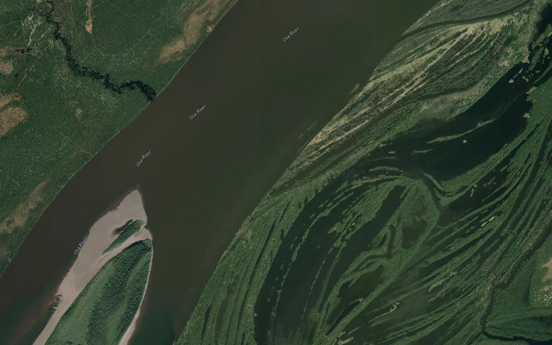 Satellite map of the Isak-Yu