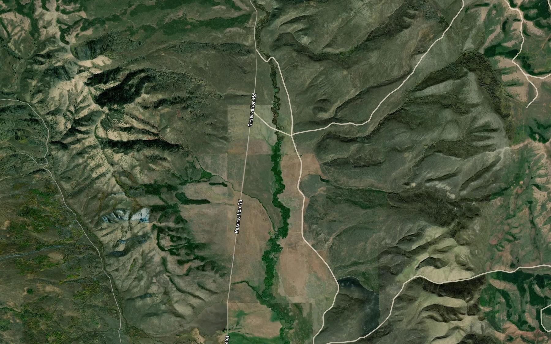 Satellite map of the Spring Creek