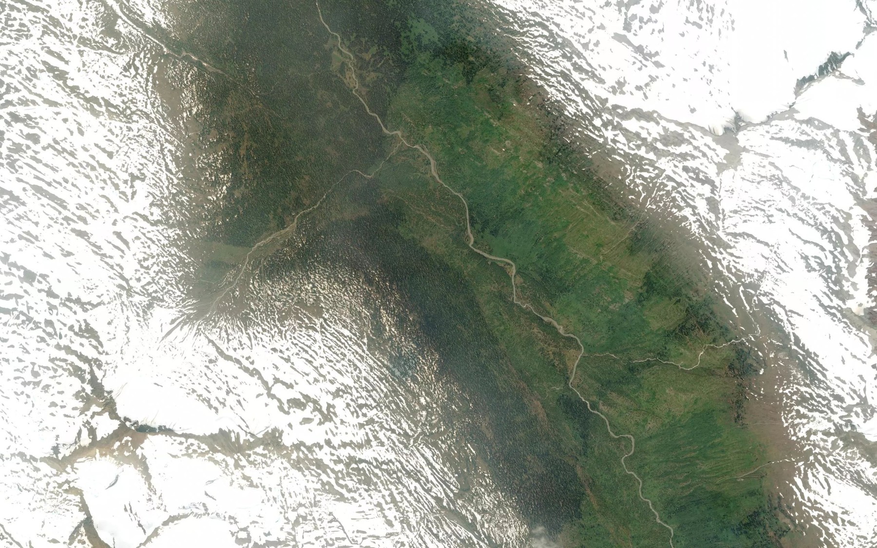 Satellite map of the Warcolt Creek