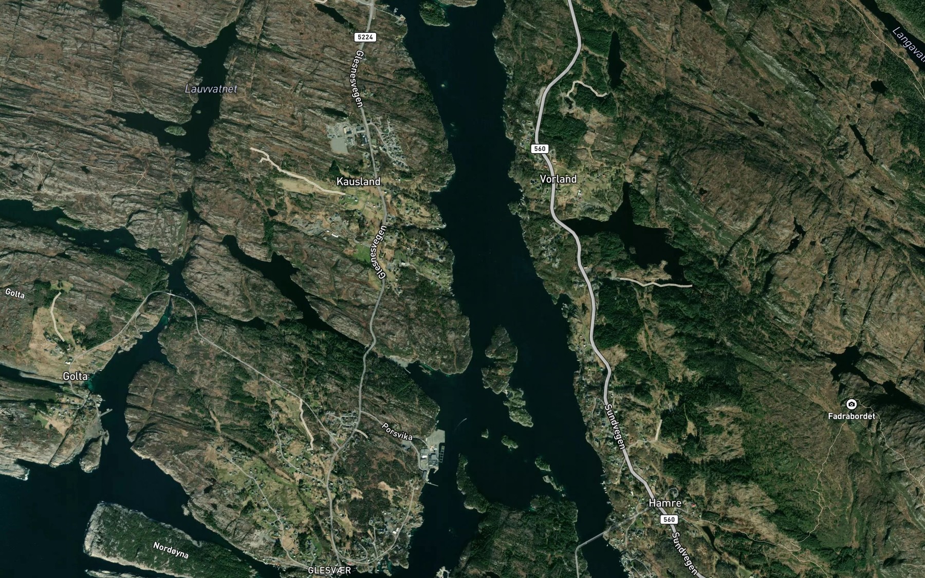 Satellite map of the Espevika