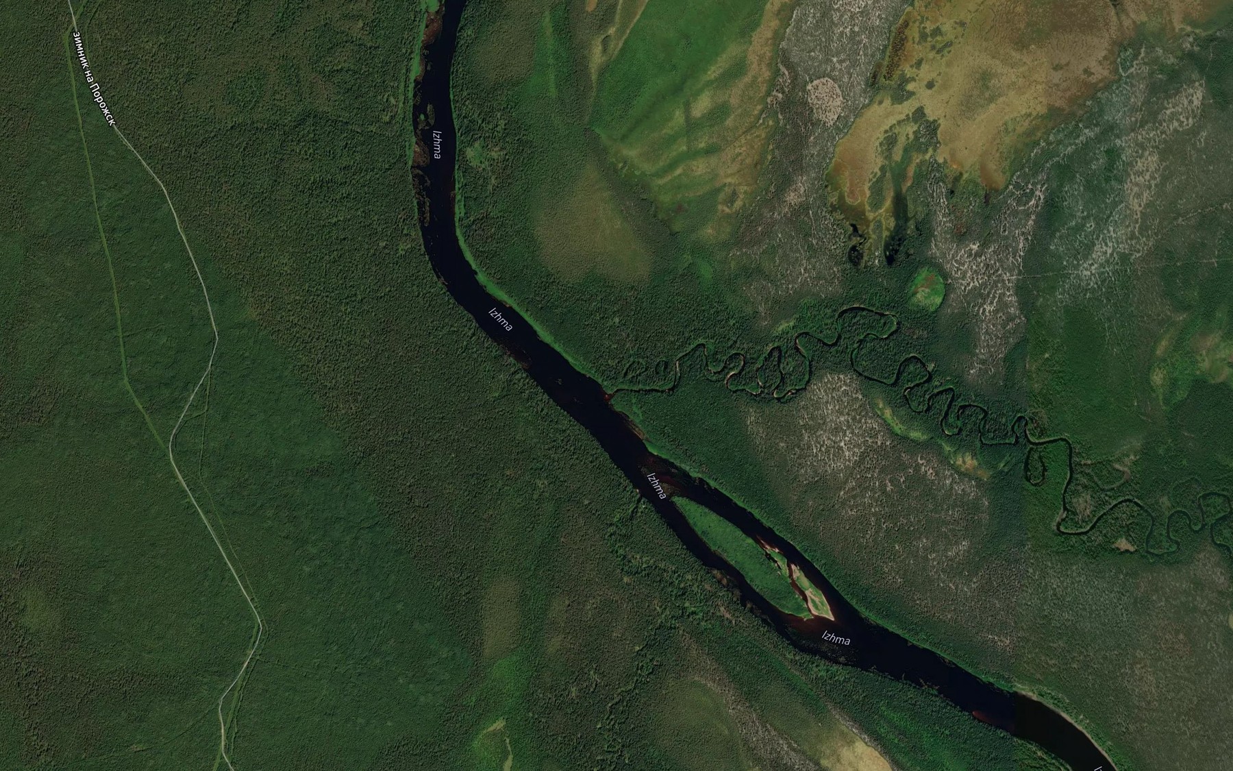 Satellite map of the Dreshchanka