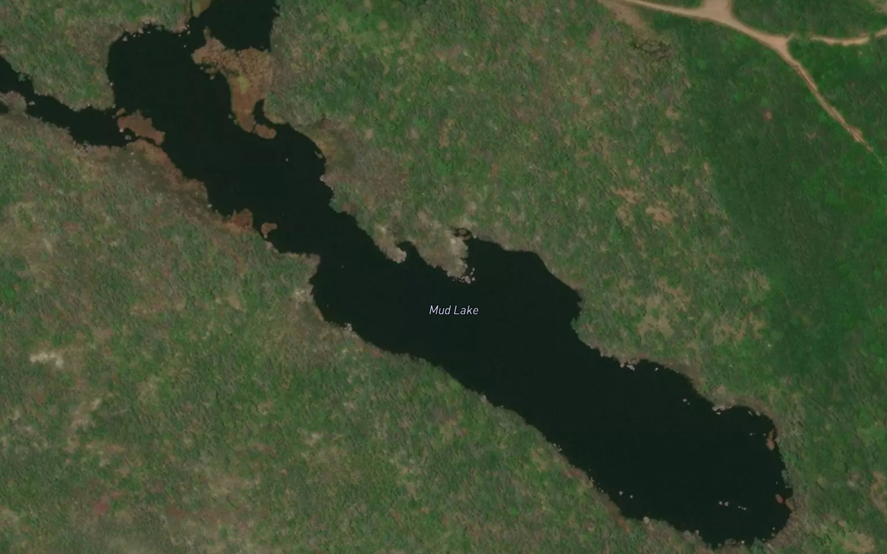 Satellite map of the Mud Lake