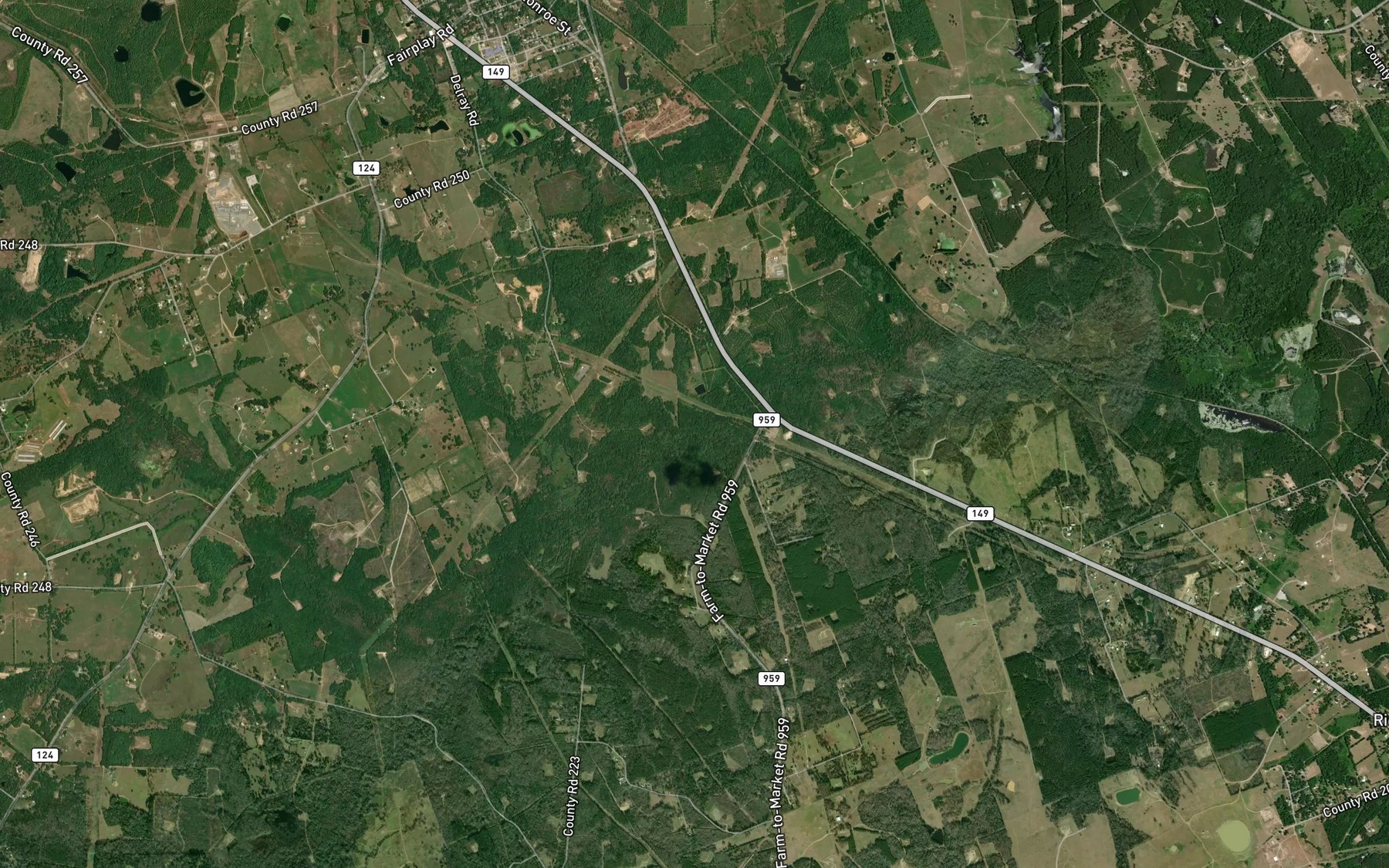 Satellite map of the Wall Branch