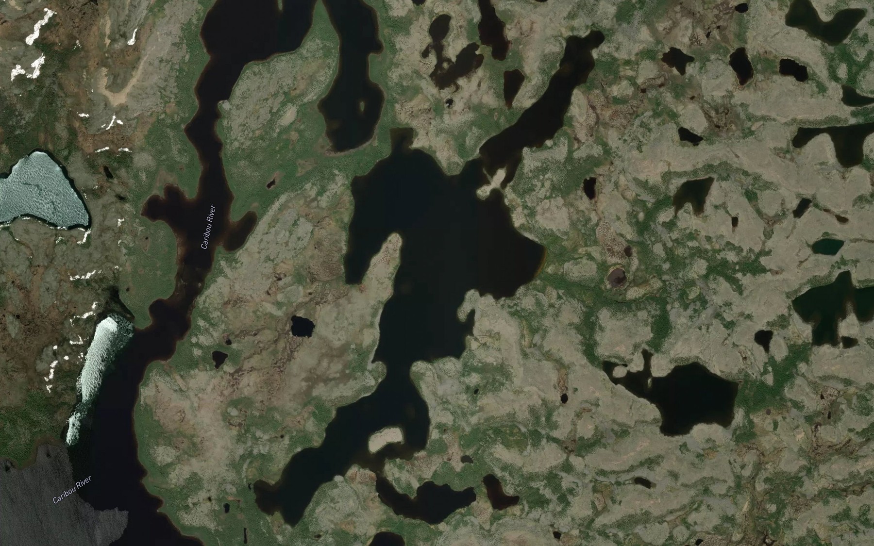 Satellite map of the John Campbell Lake