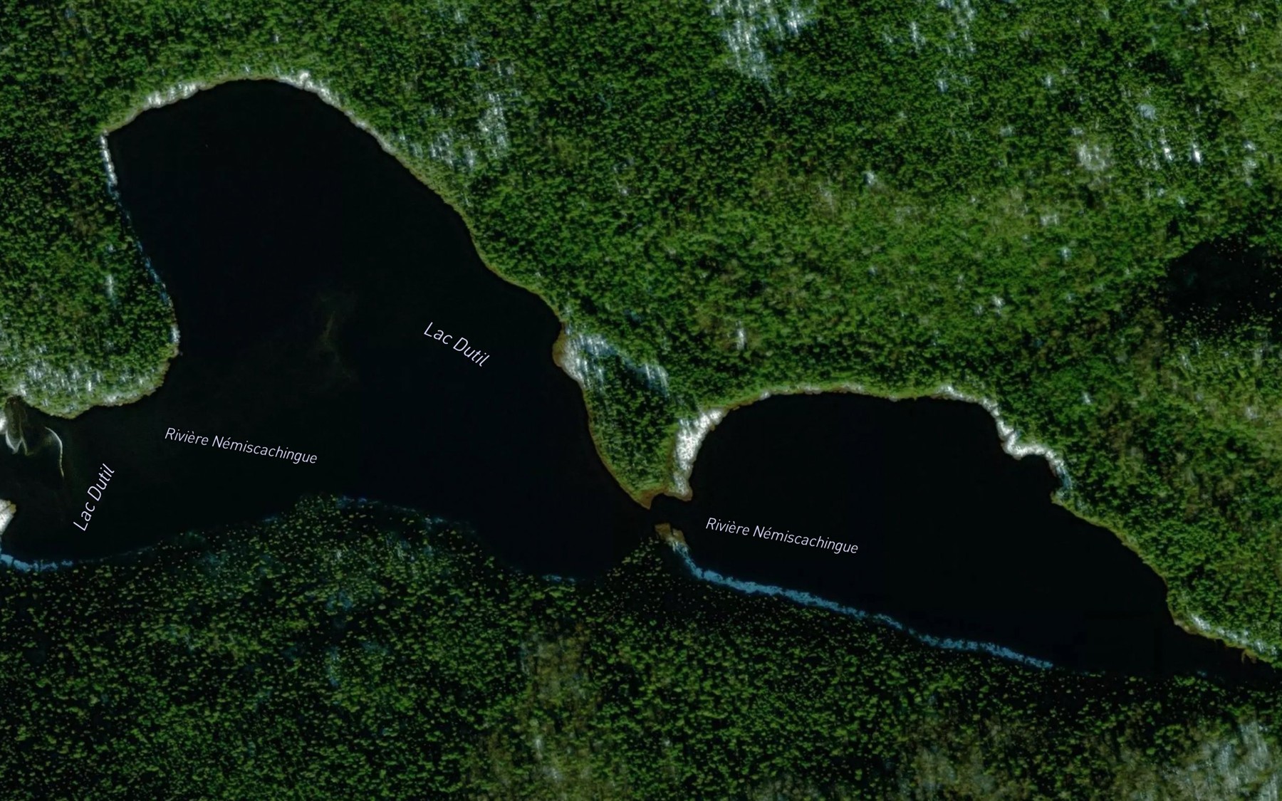 Satellite map of the Lac Dutil