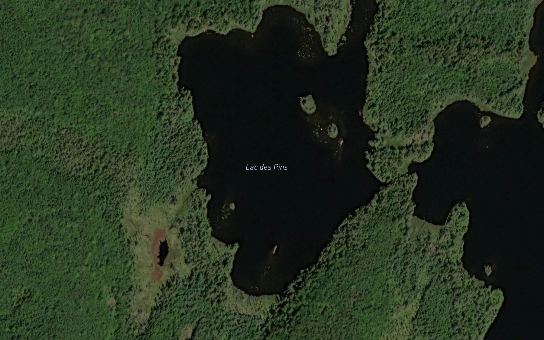 Satellite map of the Lac des Pins
