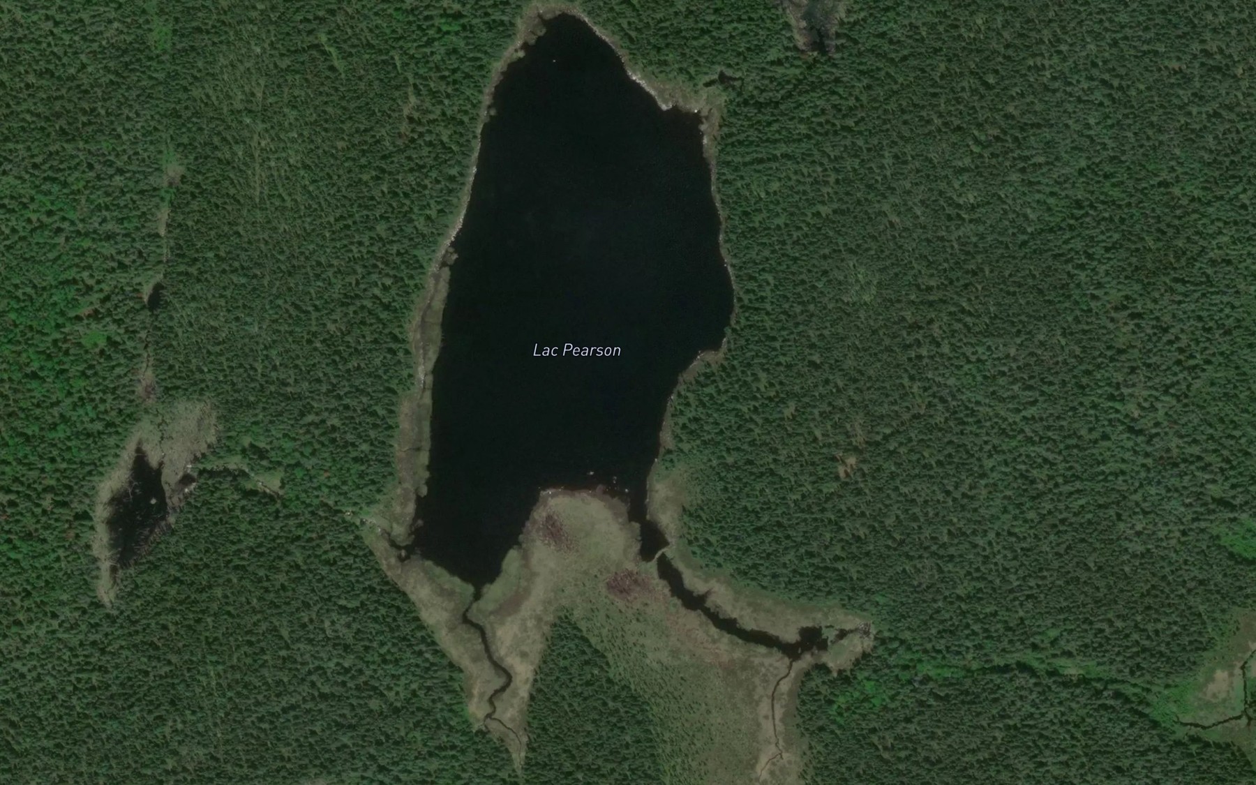 Satellite map of the Lac Pearson