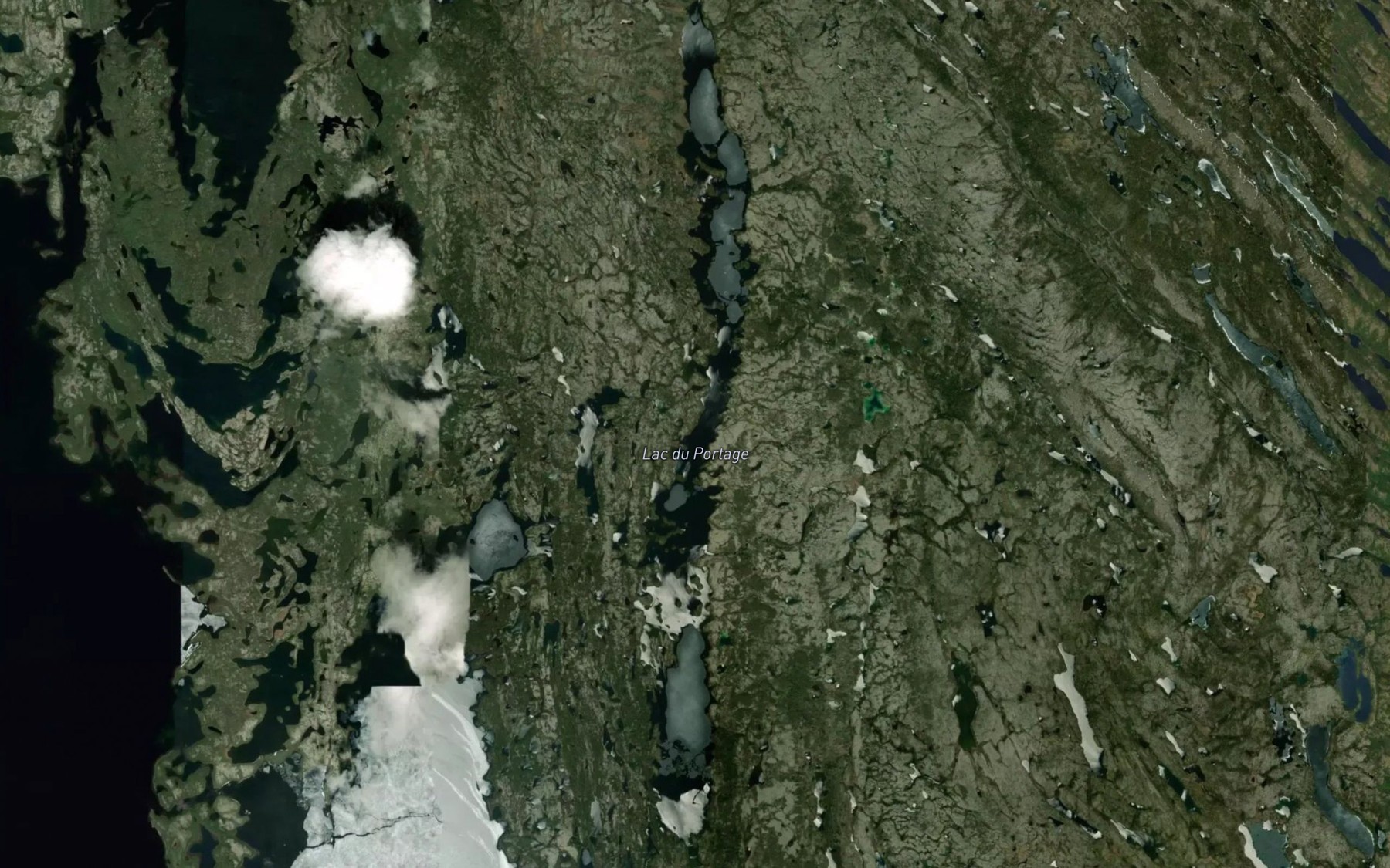 Satellite map of the Lac du Portage