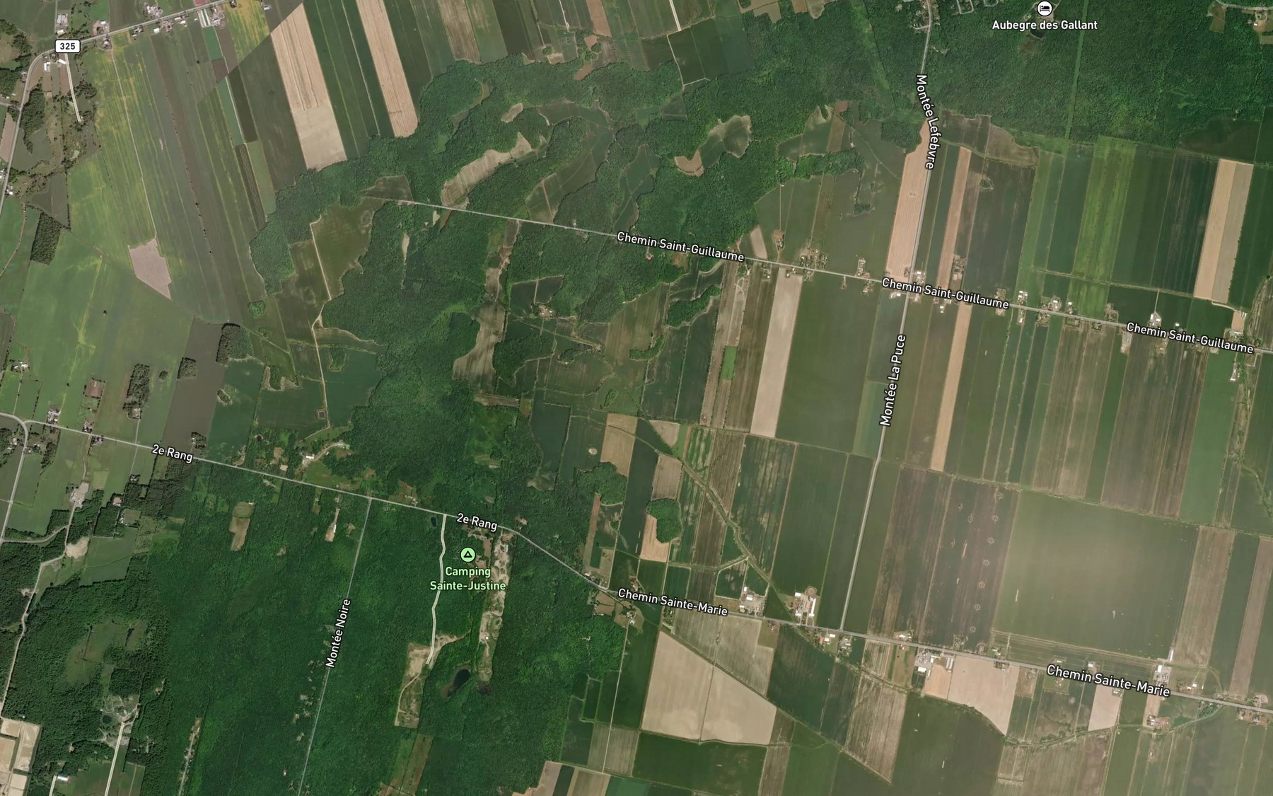 Satellite map of the Ruisseau Vachon