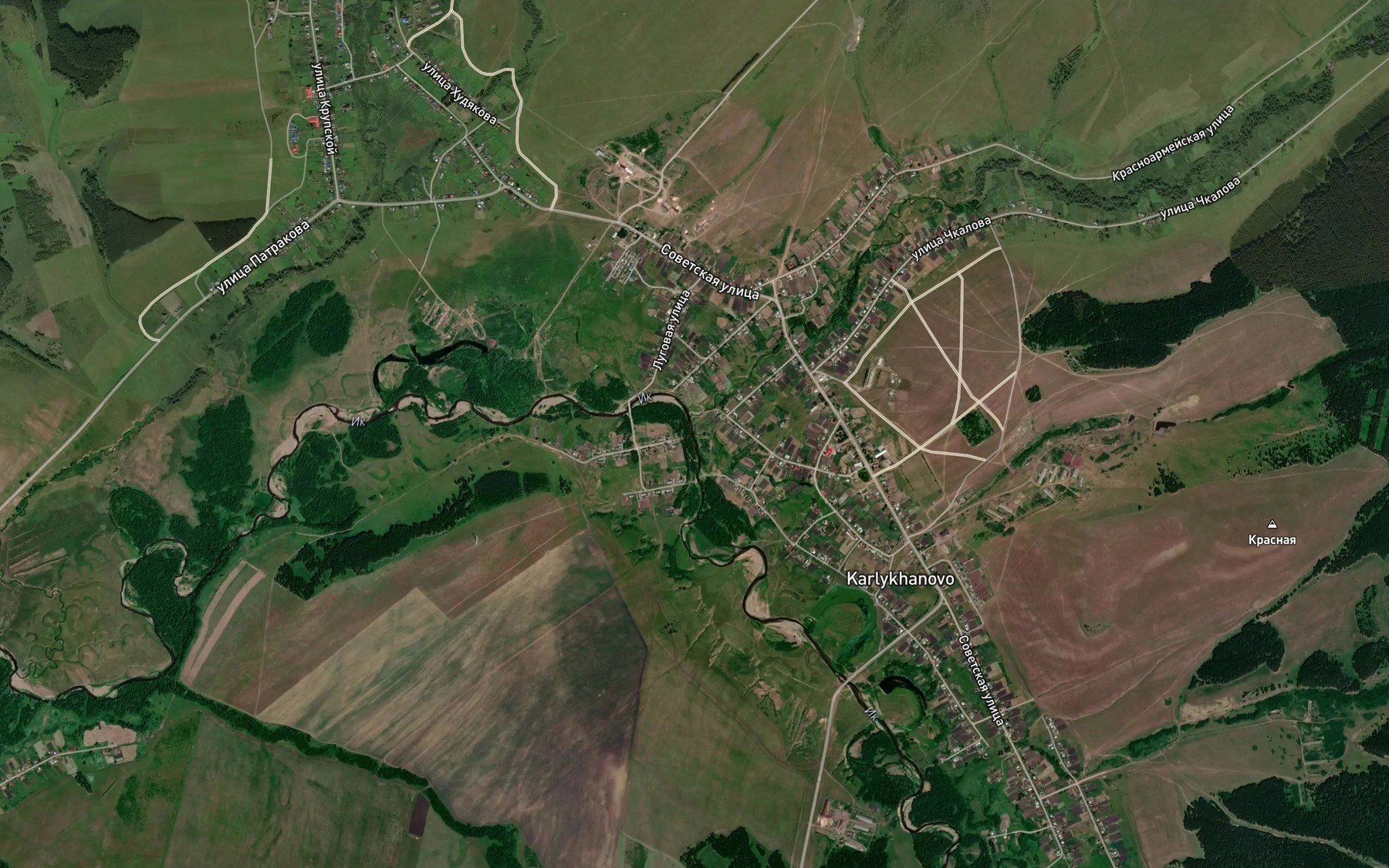 Satellite map of the Nogush