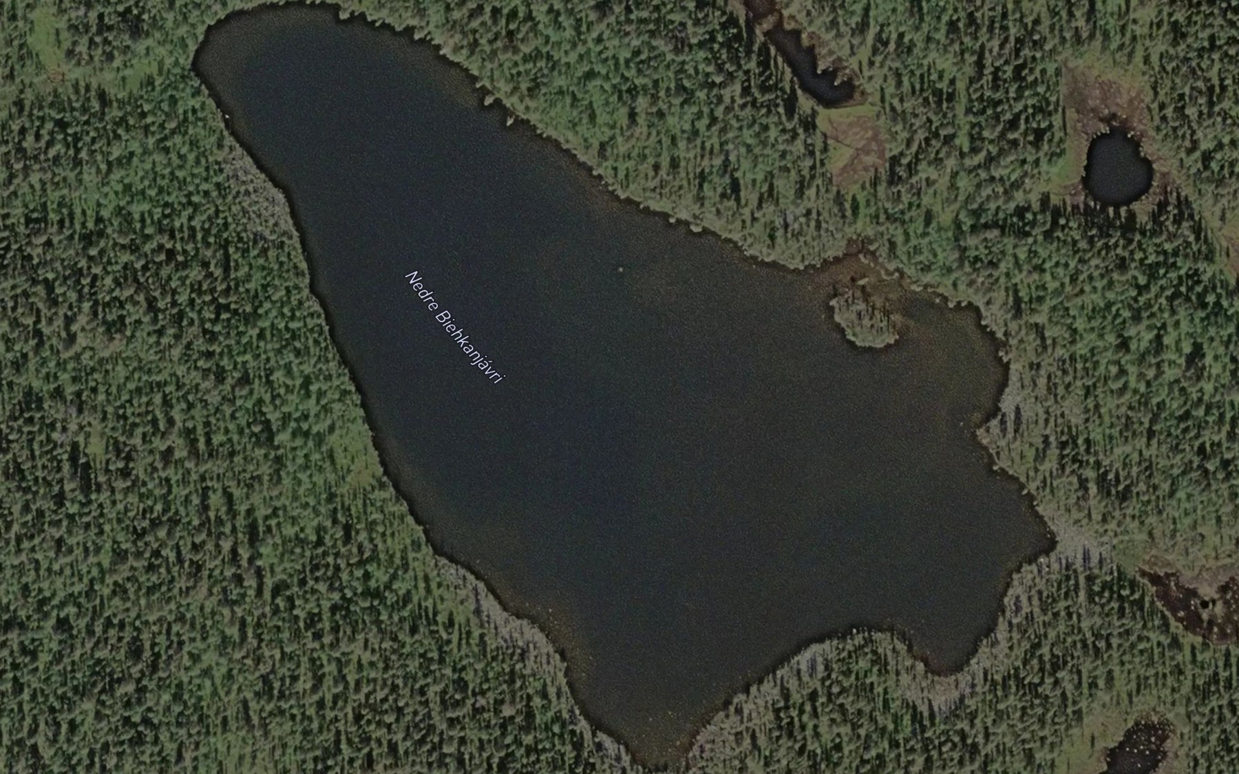 Satellite map of the Nedre Biehkanjavri
