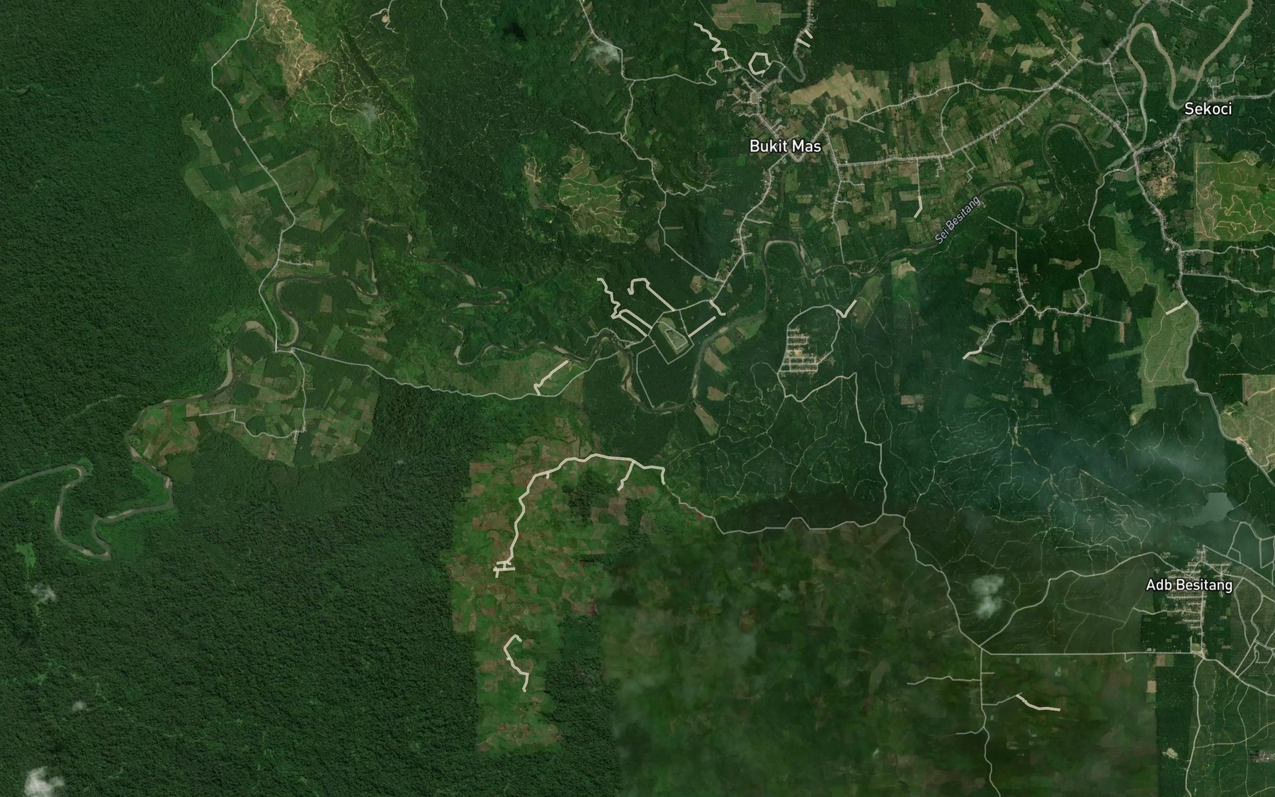 Satellite map of the Sungai Sibemban