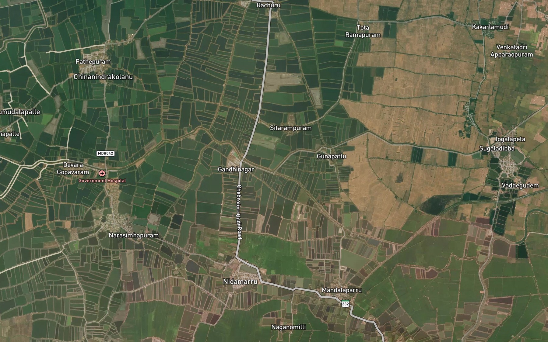 Satellite map of the Buckley's Drain