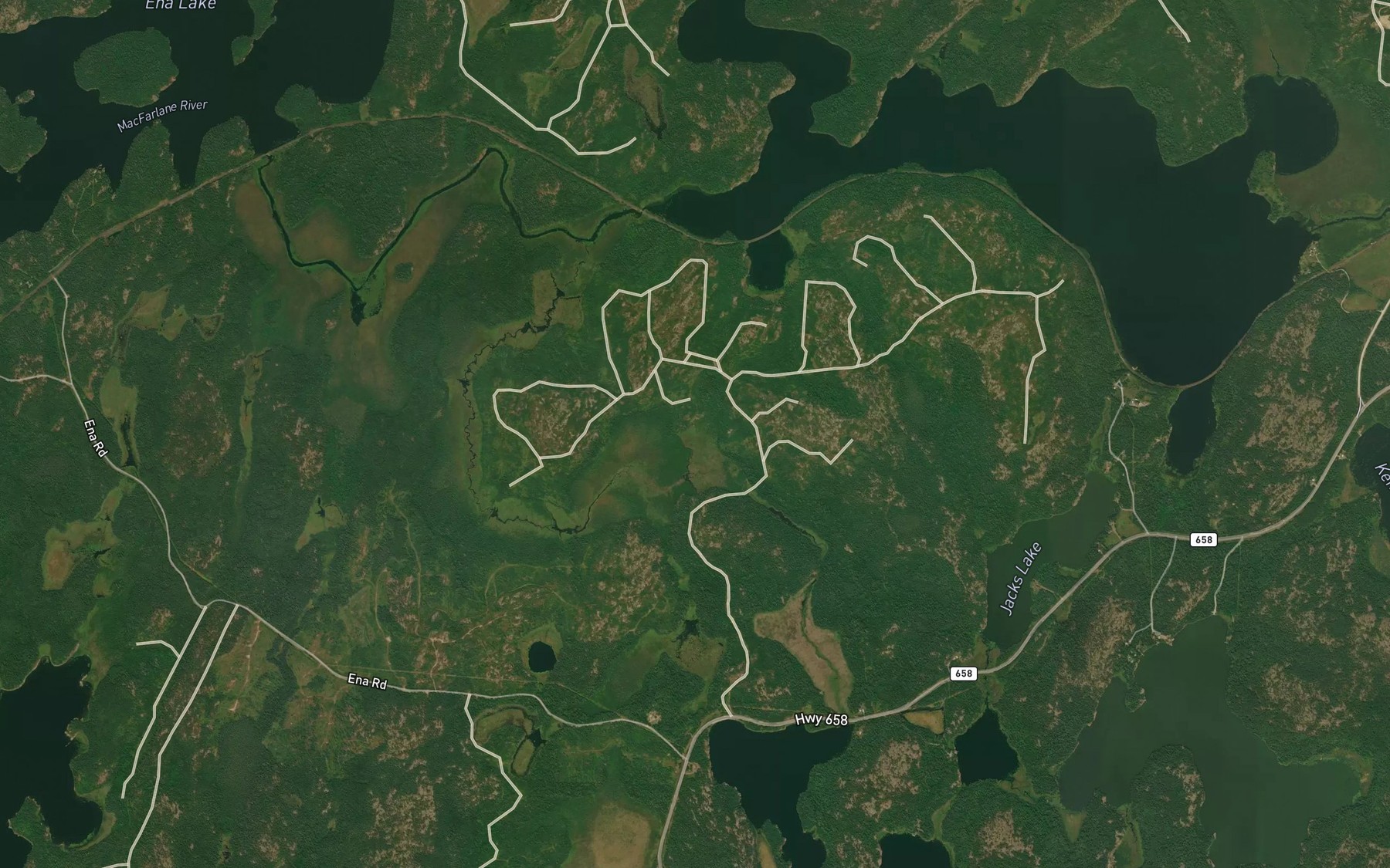 Satellite map of the Whitney Creek