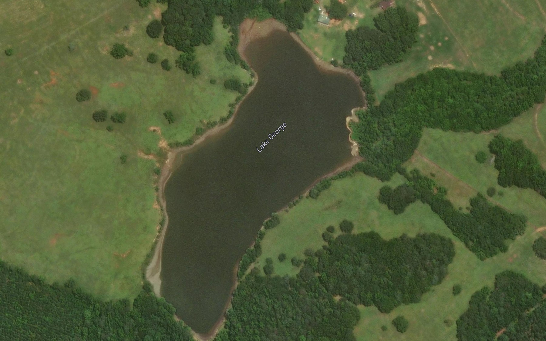 Satellite map of the Lake George