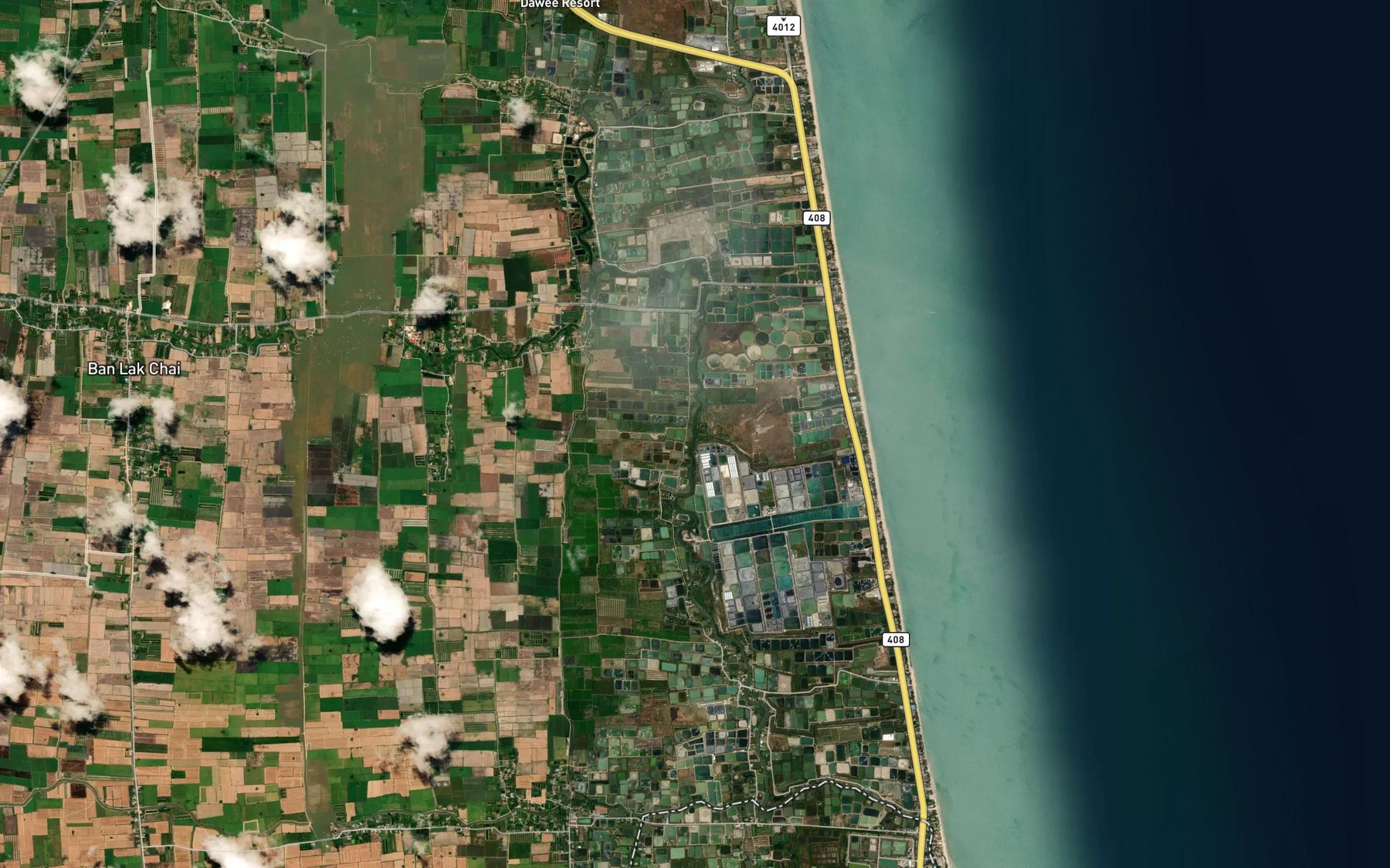 Satellite map of the Khlong Na Thuat