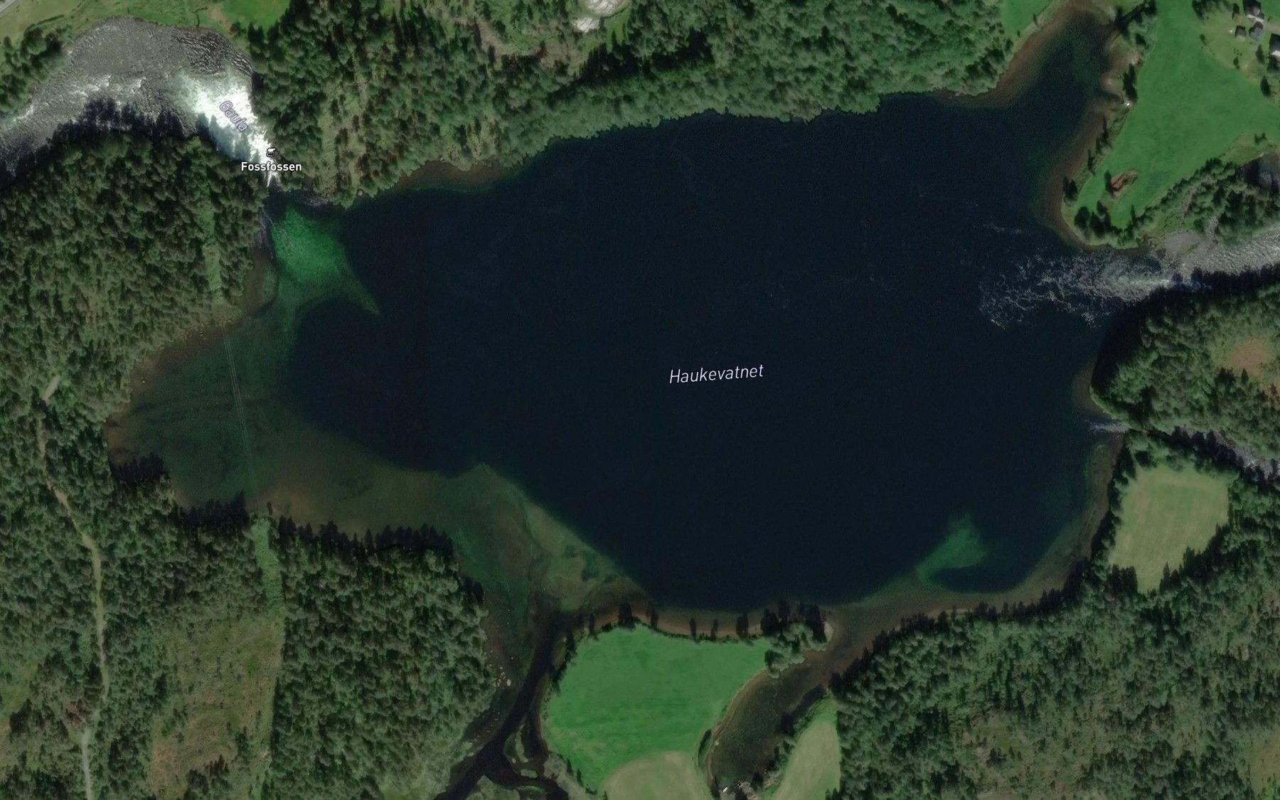 Satellite map of the Haukevatnet