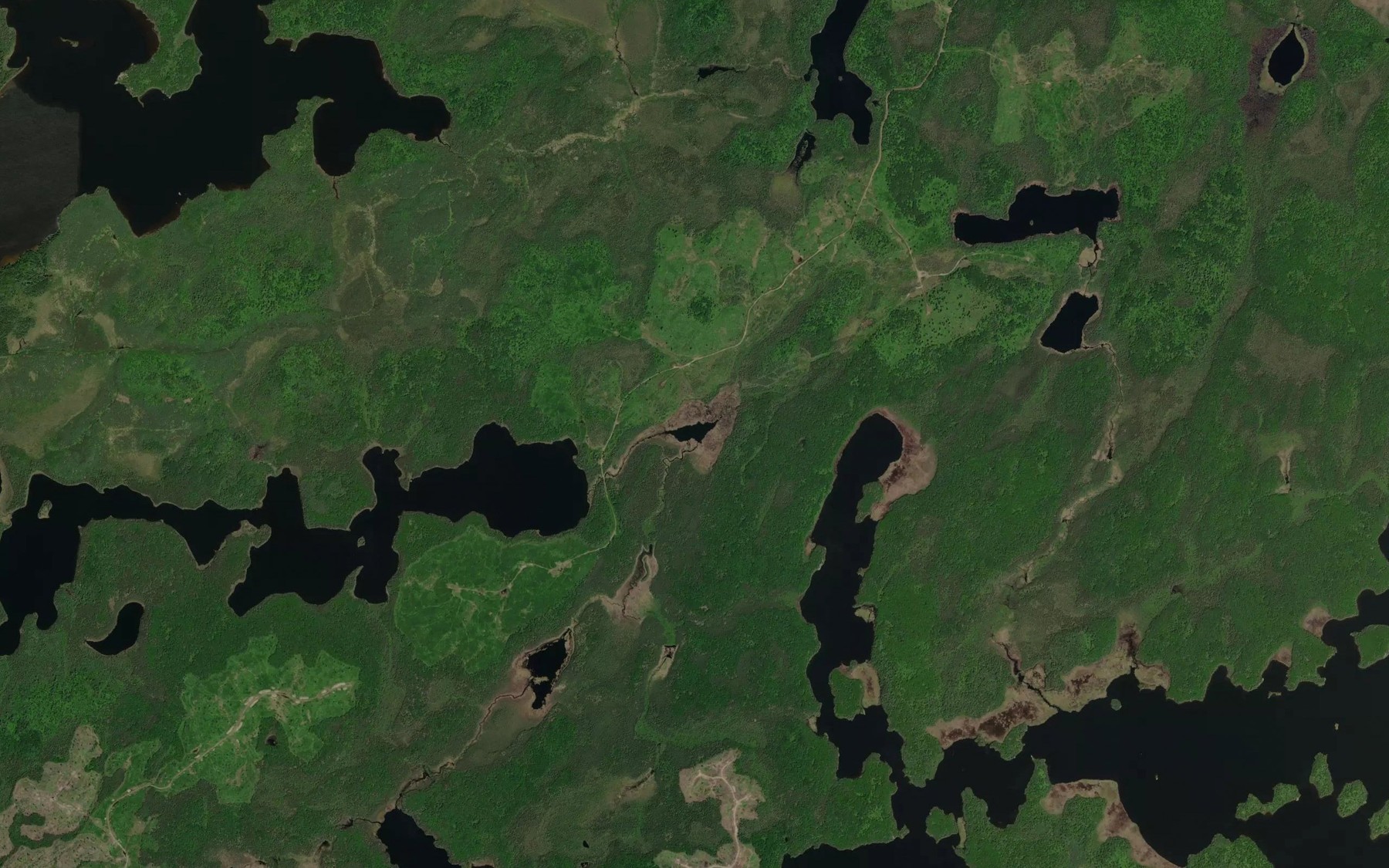 Satellite map of the Grassy Lake