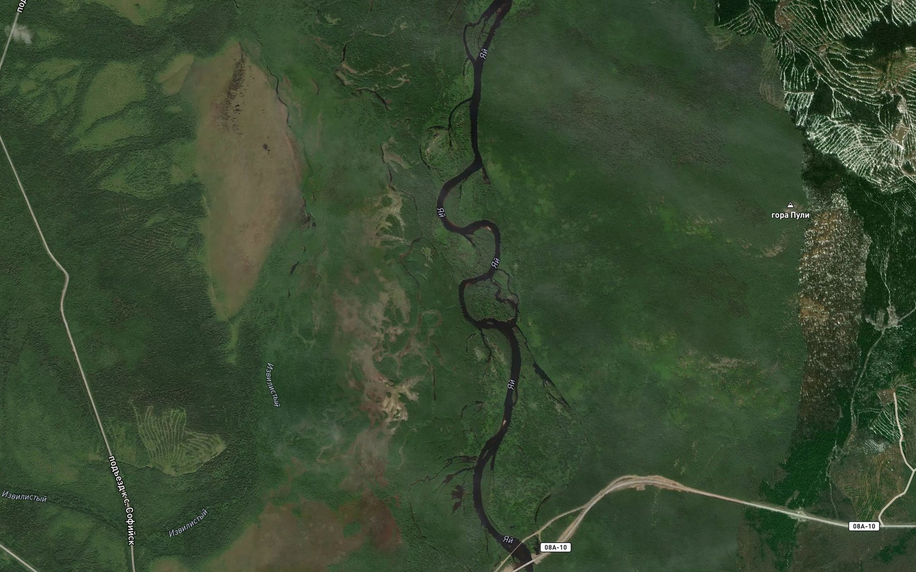 Satellite map of the Protoka Chernaya